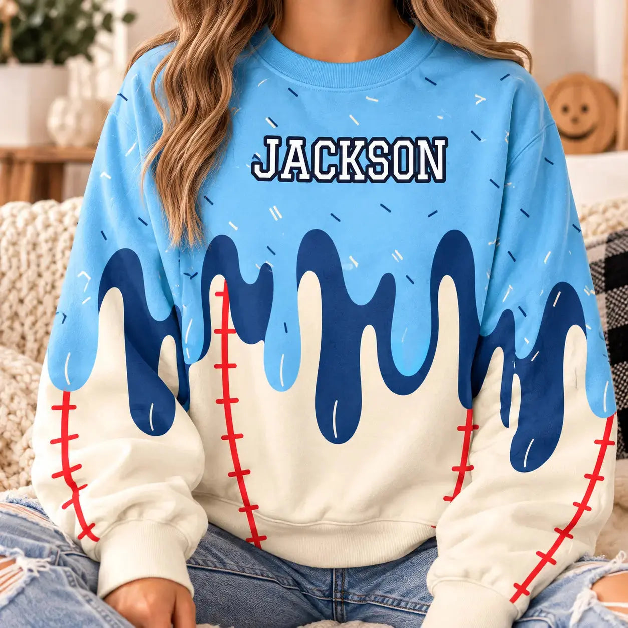 UglySweaterIceCreamDripPersonalizedSportGift 4