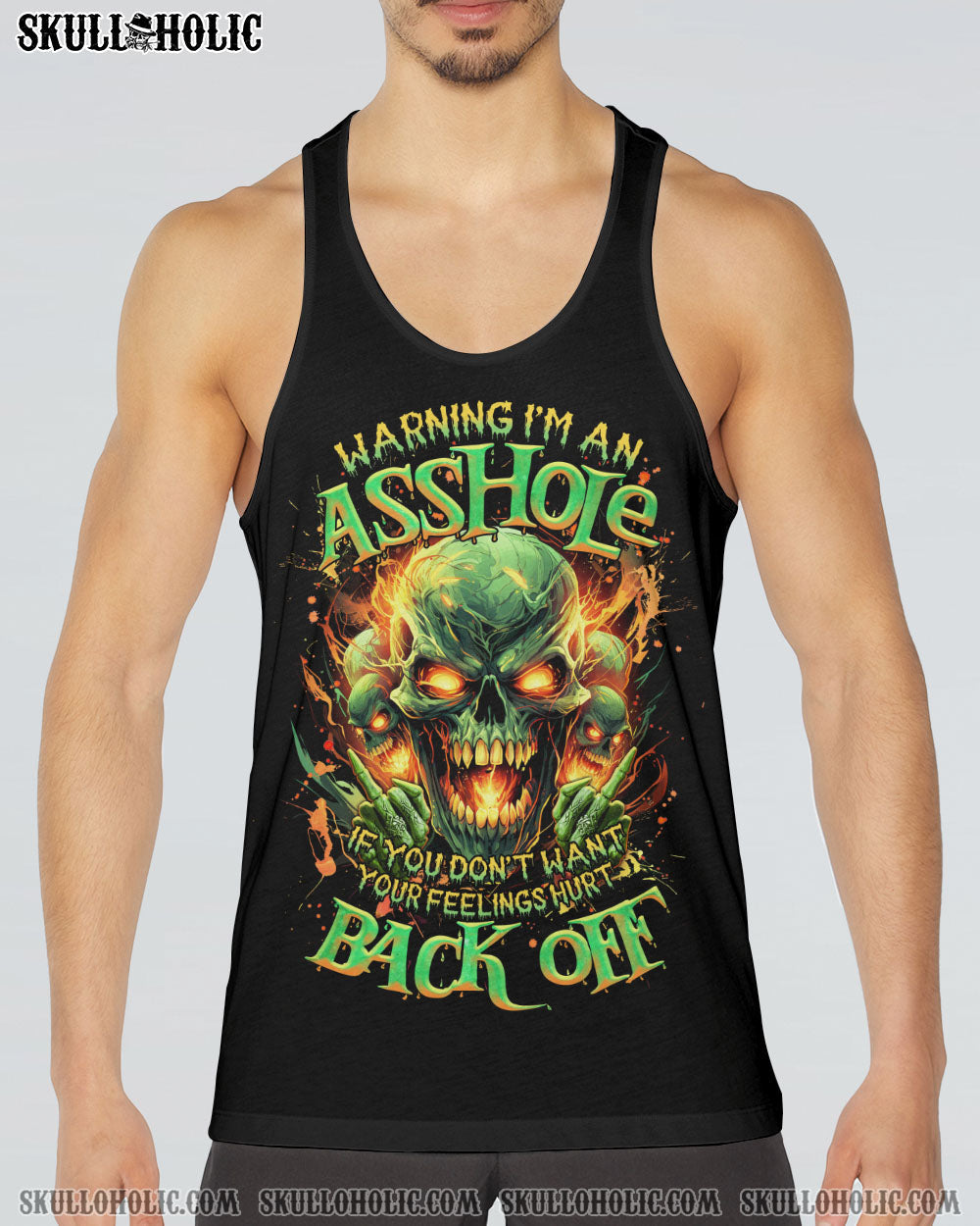 Warning I_E2_80_99m an Asshole If You Don_E2_80_99t Want Your Feelings Hurt Back Off Back Off Skull AOP Shirts _11_ QYrw6