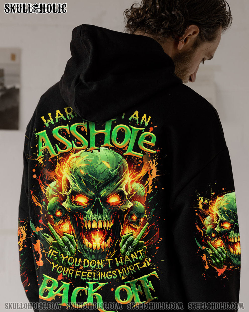 Warning I_E2_80_99m an Asshole If You Don_E2_80_99t Want Your Feelings Hurt Back Off Back Off Skull AOP Shirts _5_ Cwp86