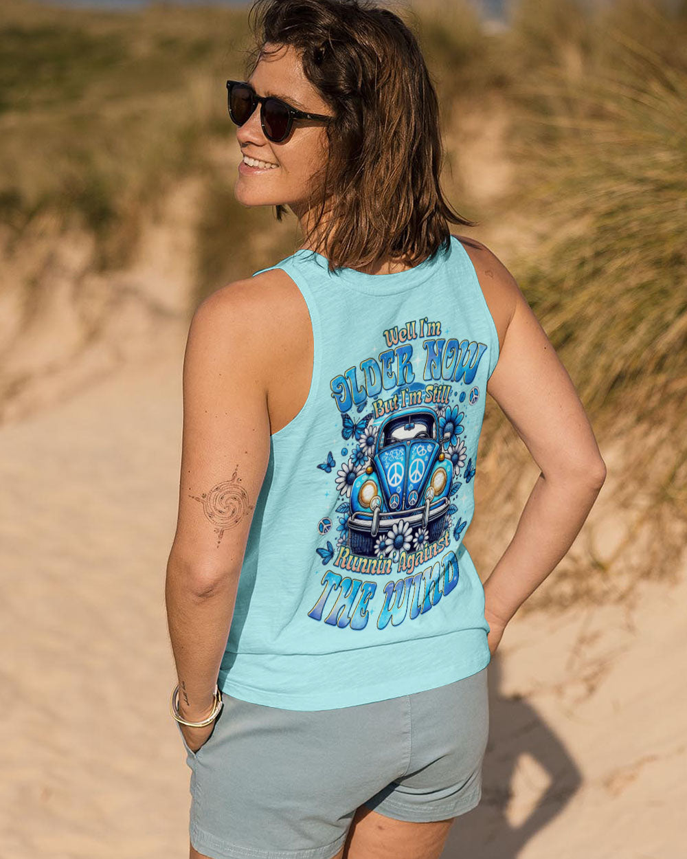 Well I_E2_80_99m Older Now But I_E2_80_99m Still Runnin_E2_80_99 Against the Wind Retro Blue VW Hippie AOP Shirts _11_ vRmP1