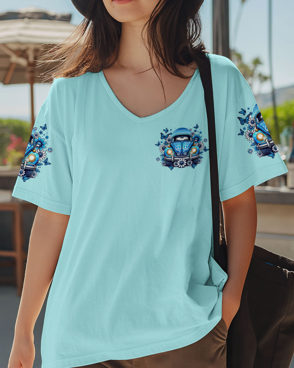 Well I_E2_80_99m Older Now But I_E2_80_99m Still Runnin_E2_80_99 Against the Wind Retro Blue VW Hippie AOP Shirts _2_ ZOkYP