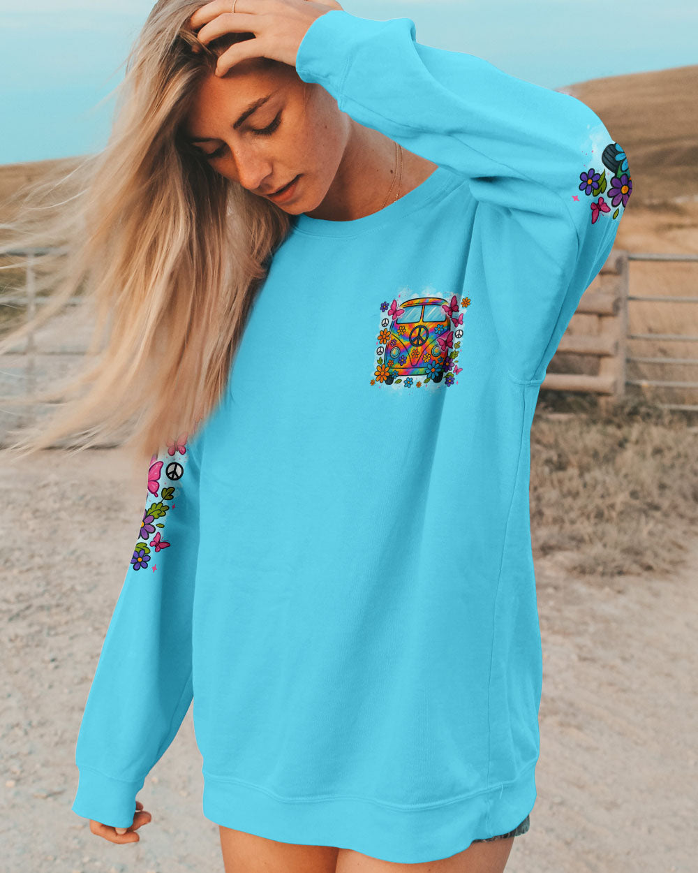 Well I_E2_80_99m Older Now But I_E2_80_99m Still Runnin_E2_80_99 Against the Wind Retro Hippie Van Graphic Tee AOP Shirts _9_ 3XKdK