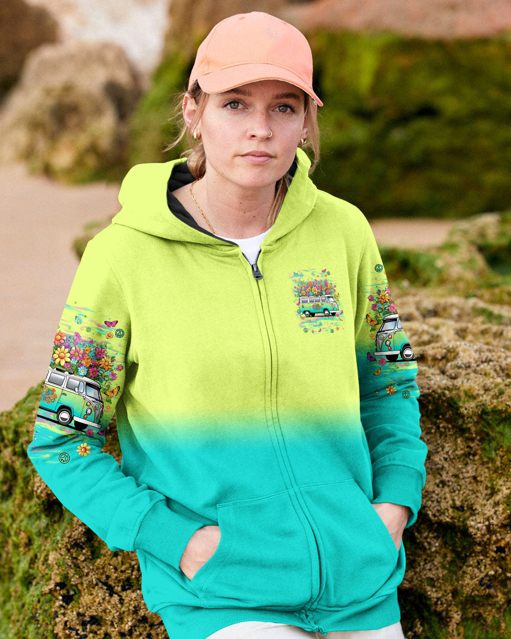 Well I_E2_80_99m Older Now But I_E2_80_99m Still Runnin_E2_80_99 Against the Wind Retro Van and Flower Power AOP Shirts _11_ mOJ9d