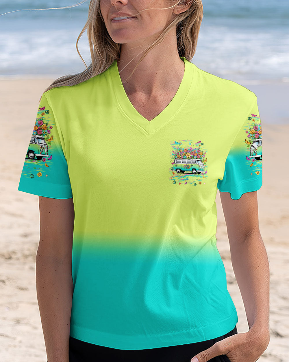 Well I_E2_80_99m Older Now But I_E2_80_99m Still Runnin_E2_80_99 Against the Wind Retro Van and Flower Power AOP Shirts _5_ uC6OO