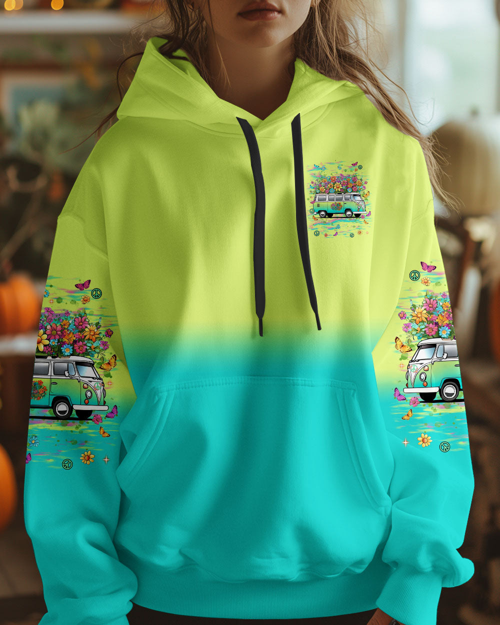 Well I_E2_80_99m Older Now But I_E2_80_99m Still Runnin_E2_80_99 Against the Wind Retro Van and Flower Power AOP Shirts _7_ cC5tY