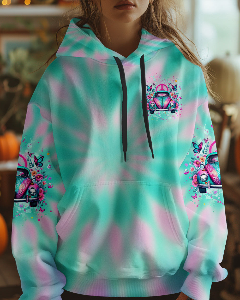 Well I_E2_80_99m Older Now but I_E2_80_99m Still Runnin_E2_80_99 Against the Wind Retro Car Tie Dye Design for Women AOP Shirts _6_ V4oaZ