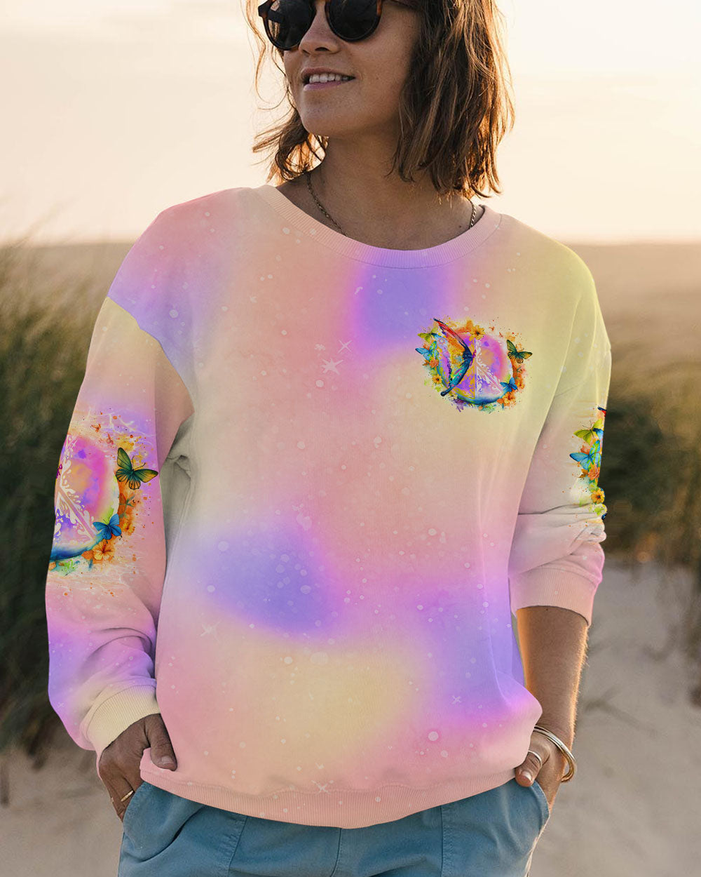 When Butterflies Appear Angels Are Near Memorial Butterfly AOP Shirts _2_ KYJd8