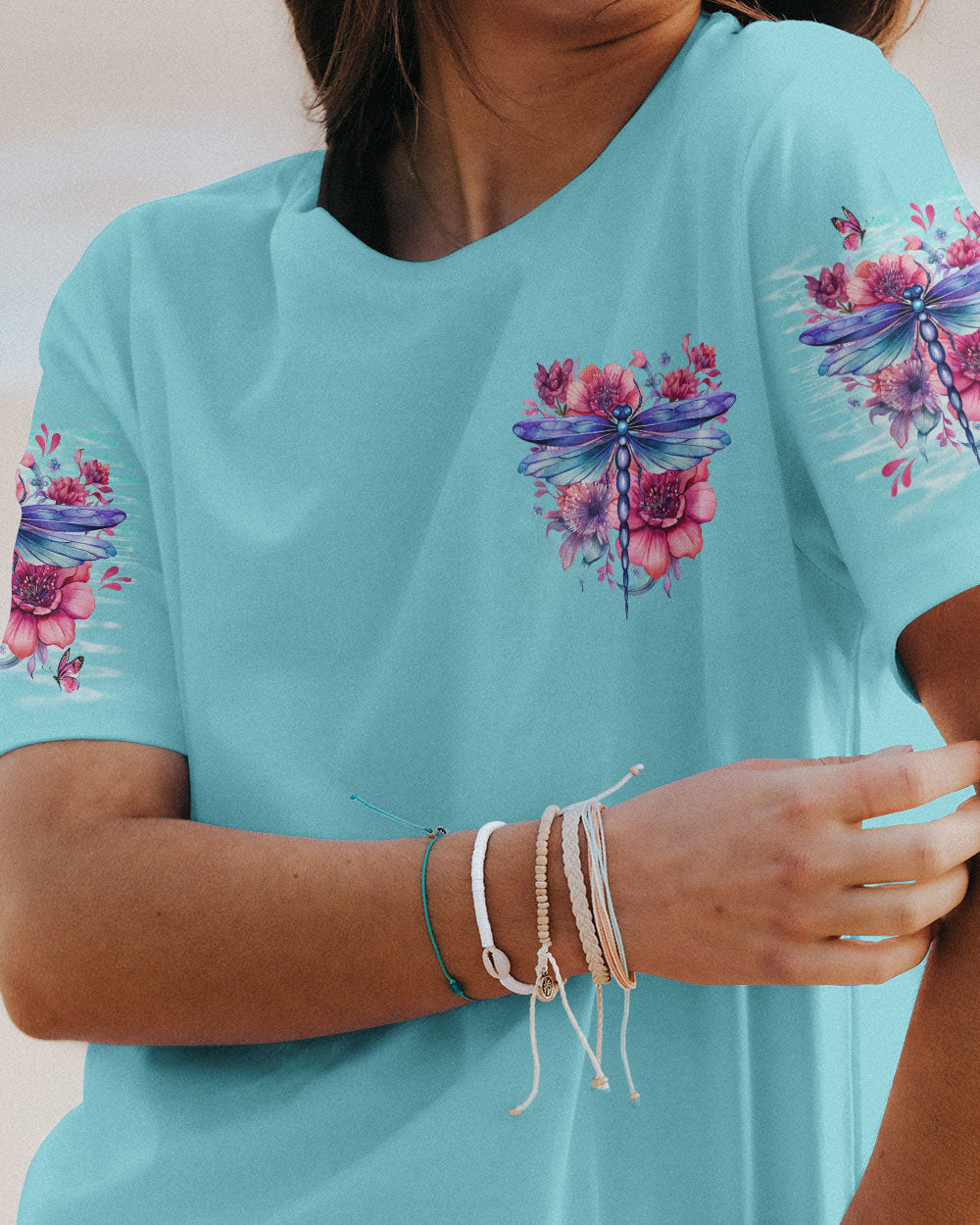 When Dragonflies Appear Angels Are Near Inspirational Floral Design AOP Shirts _16_ PcshB