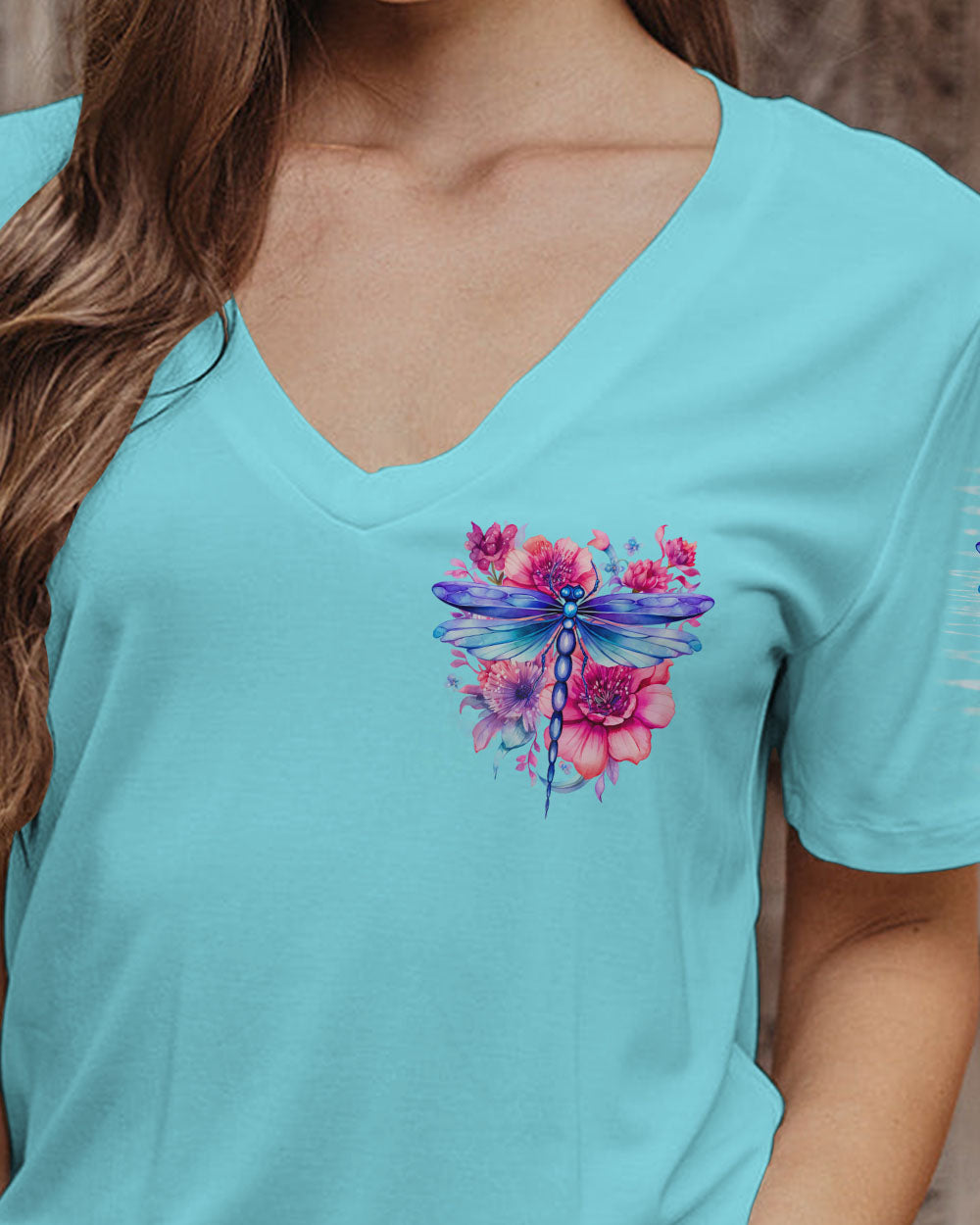 When Dragonflies Appear Angels Are Near Inspirational Floral Design AOP Shirts _2_ 0GffF