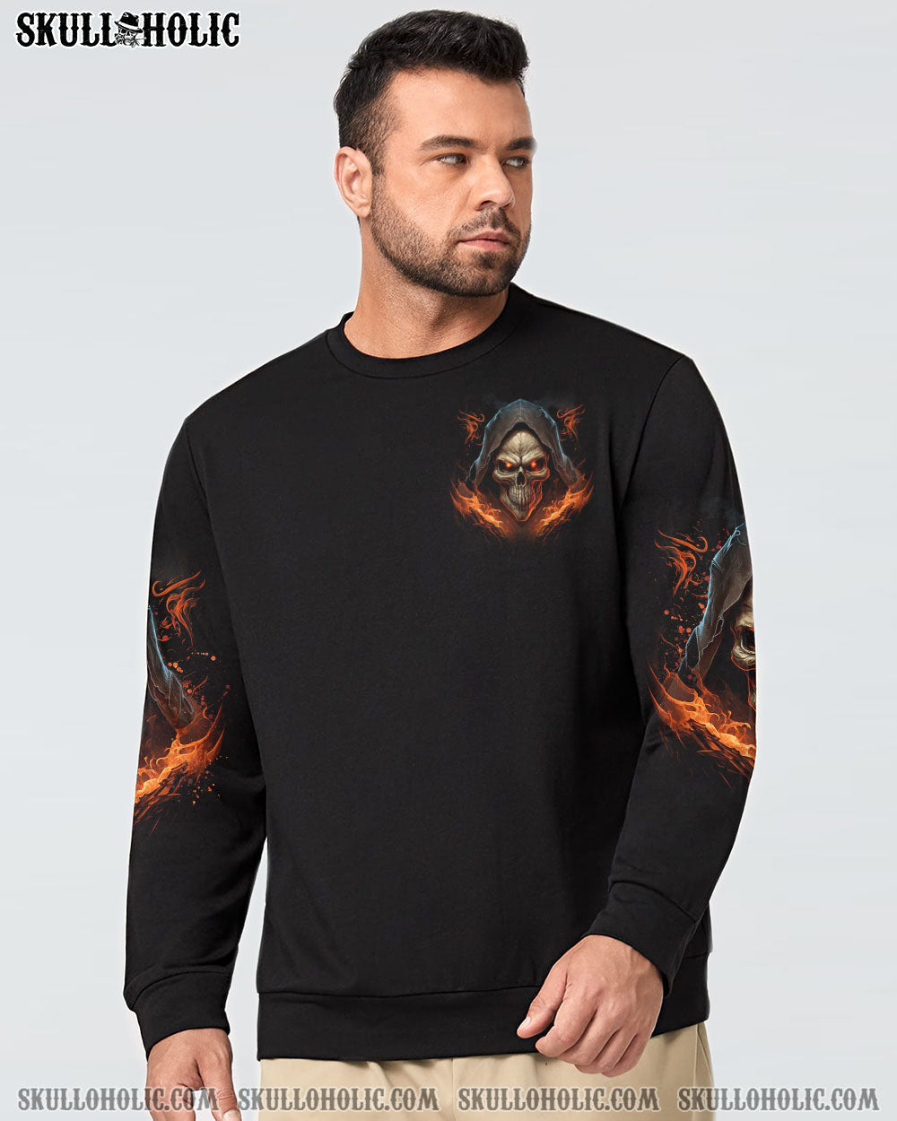 When I Was Born The Devil Said Ohh Sht Competition Grim Reaper Fire Skull AOP Shirts _2_ eBQS0