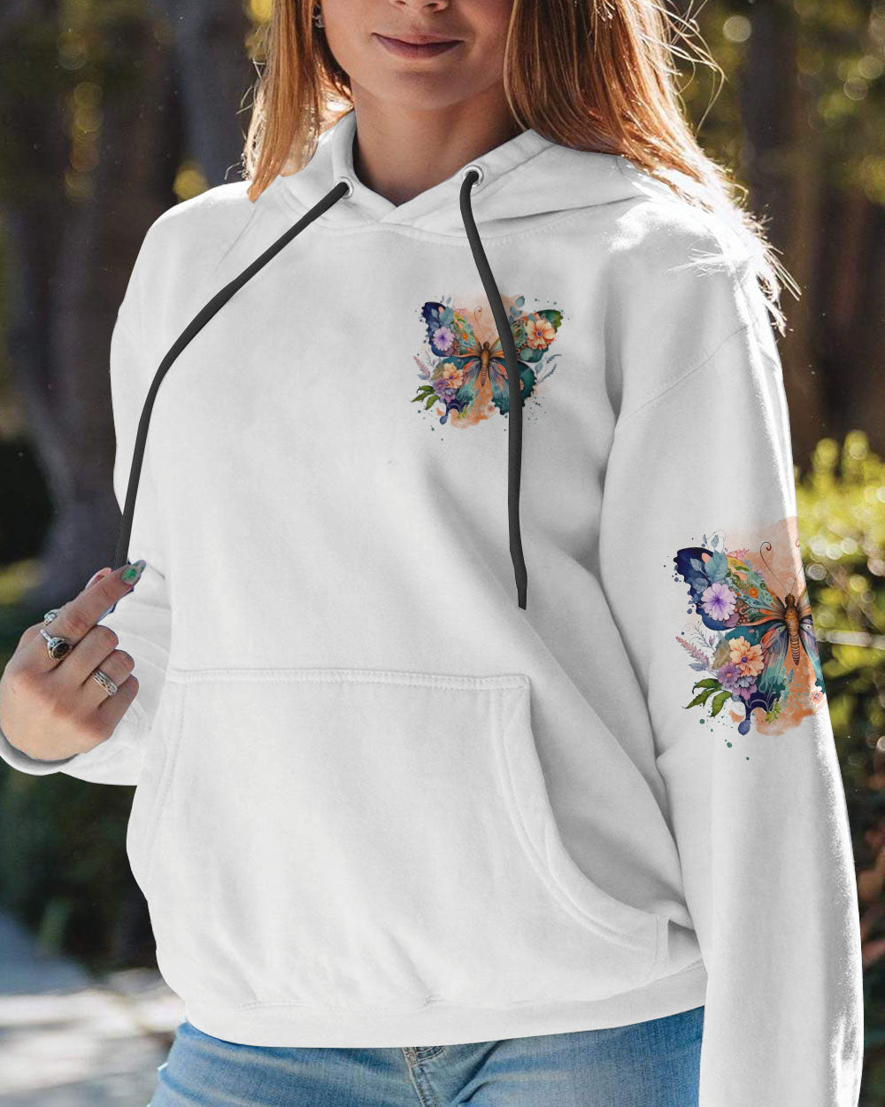 Whisper Words of Wisdom Let It Be Butterfly Floral Design AOP Shirts _13_ cfMQv