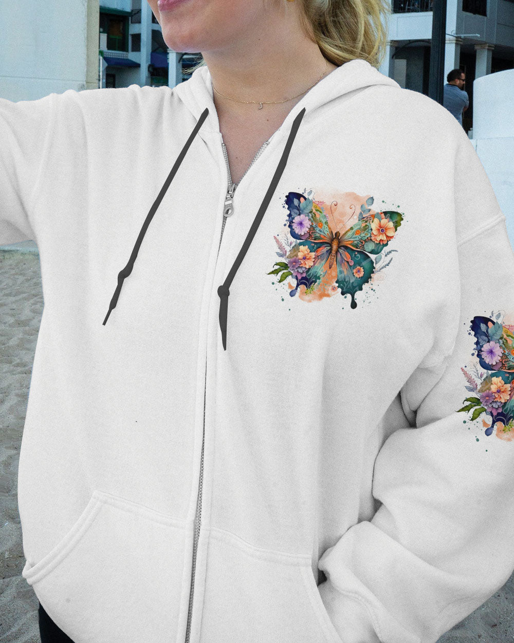 Whisper Words of Wisdom Let It Be Butterfly Floral Design AOP Shirts _4_ gu2ZE