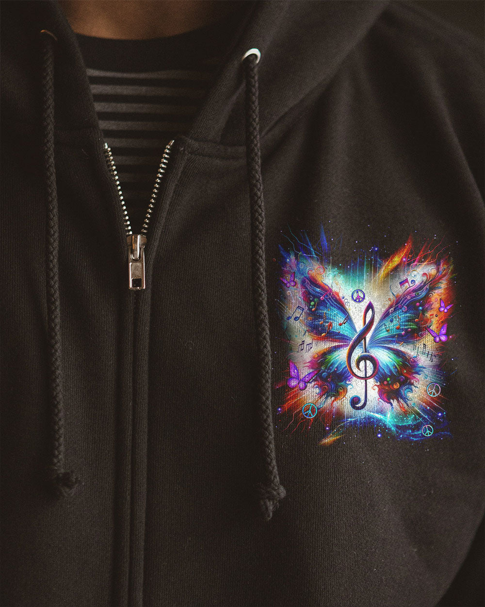 Whisper Words of Wisdom Let It Be Butterfly Music Hippie Tee for Music Lover AOP Shirts _10_ zYddu