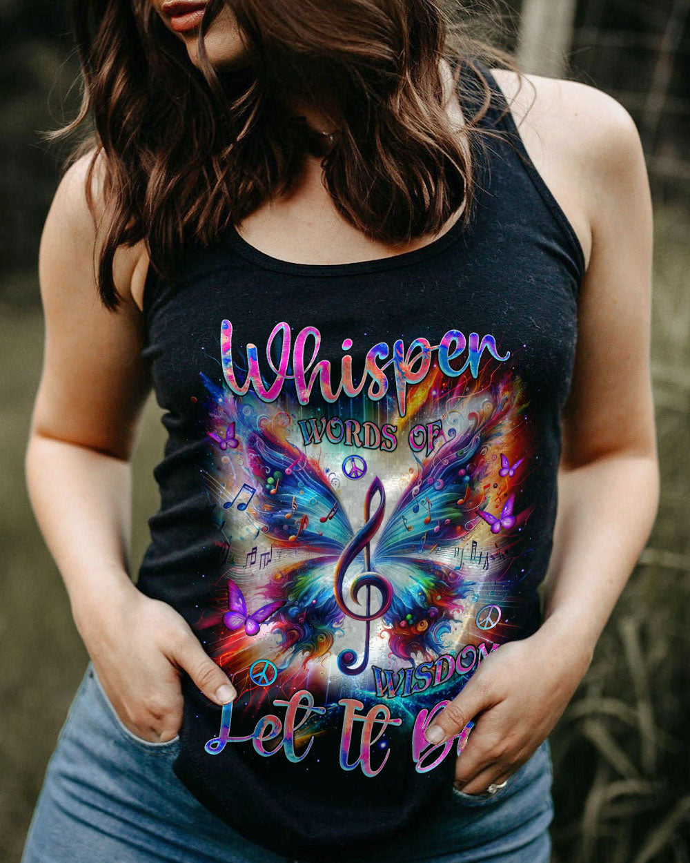 Whisper Words of Wisdom Let It Be Butterfly Music Hippie Tee for Music Lover AOP Shirts _11_ pmHuZ