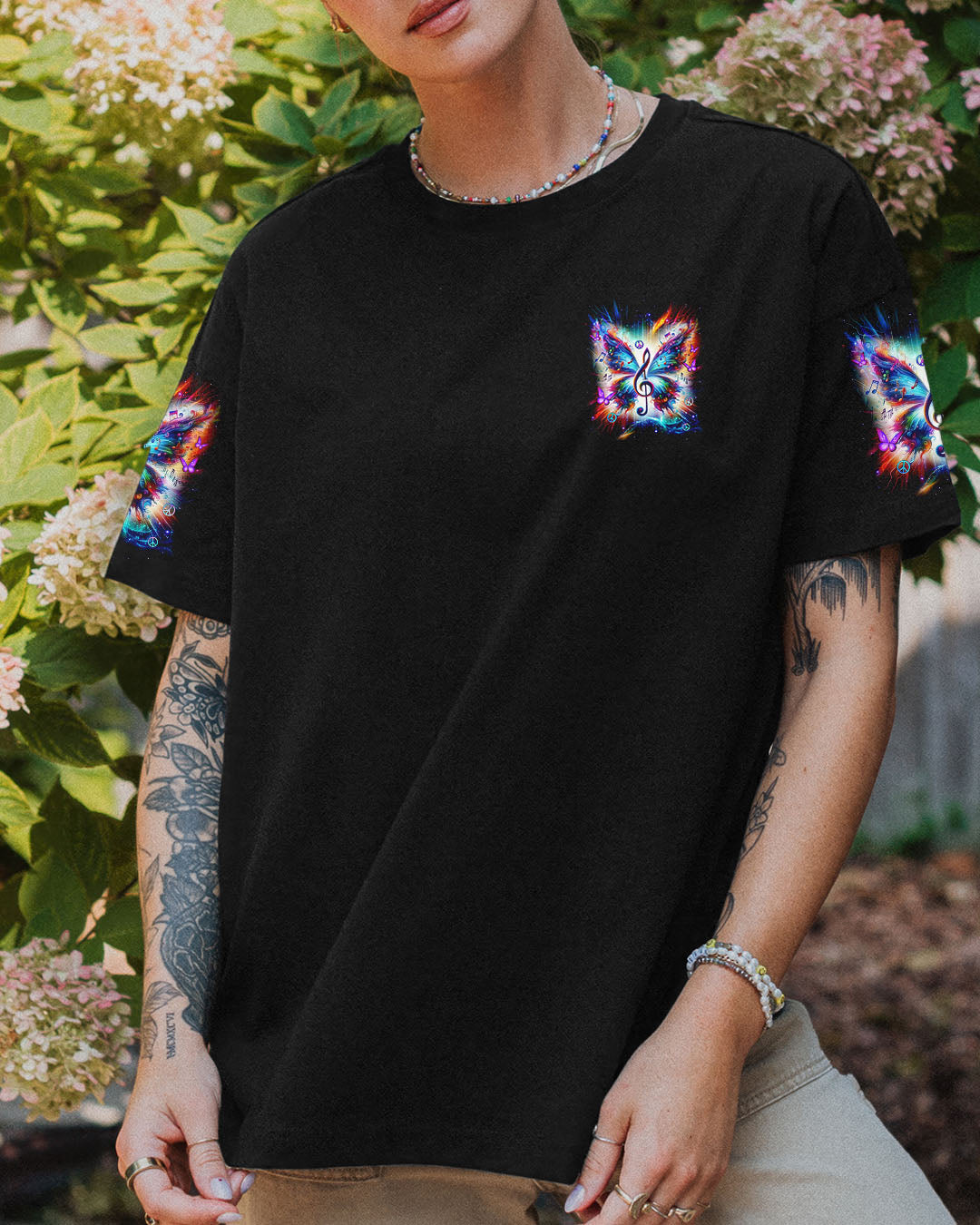 Whisper Words of Wisdom Let It Be Butterfly Music Hippie Tee for Music Lover AOP Shirts _2_ mfrpA