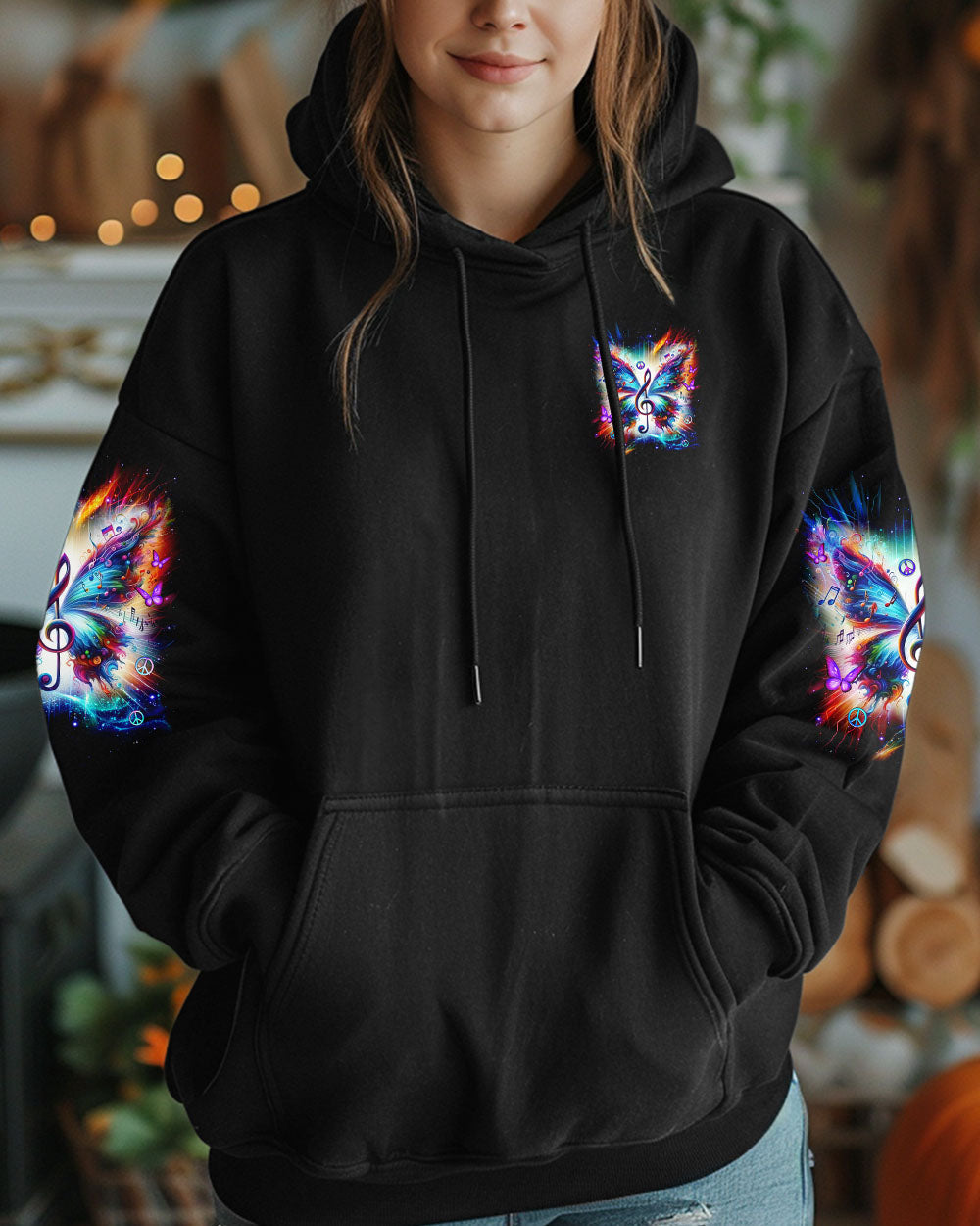 Whisper Words of Wisdom Let It Be Butterfly Music Hippie Tee for Music Lover AOP Shirts _6_ YSp7q