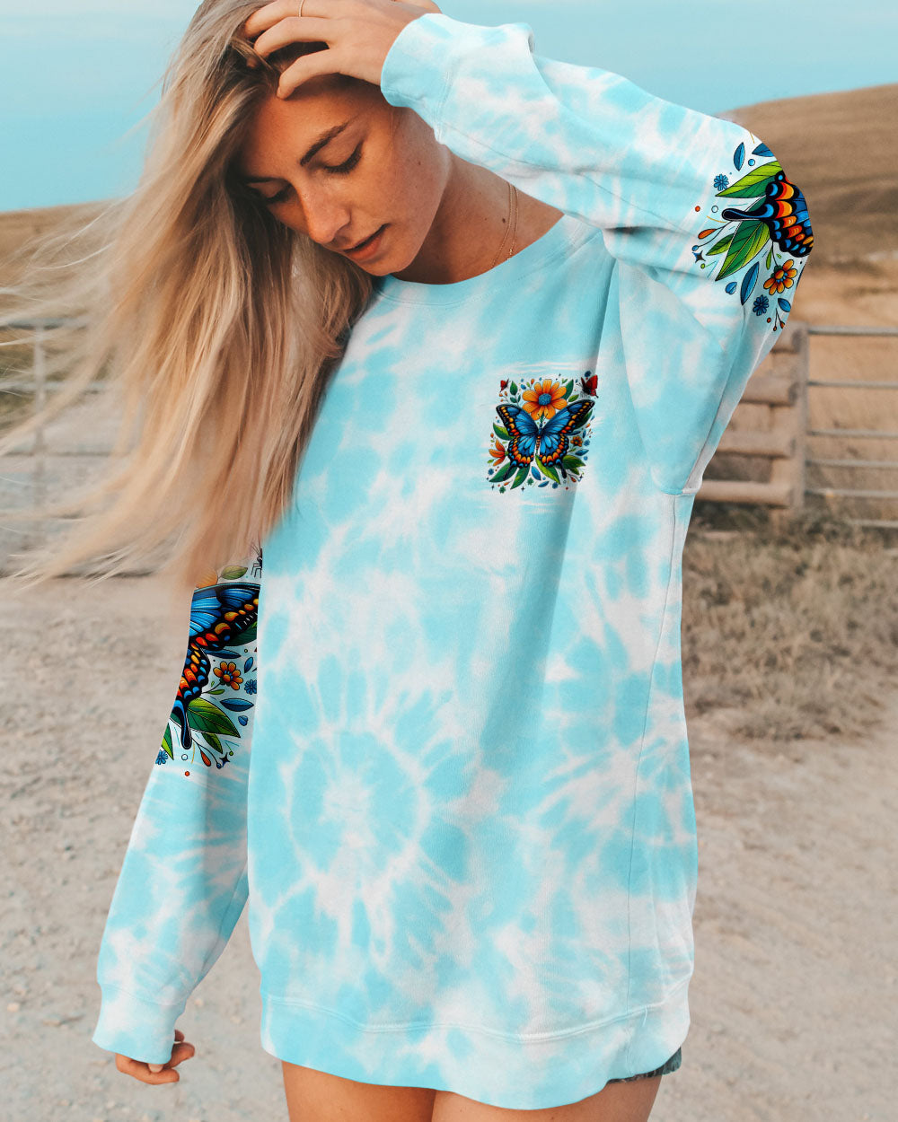 Whisper Words of Wisdom Let It Be Butterfly _26 Sunfloral Tie Dye AOP Shirts _6_ fYBgy