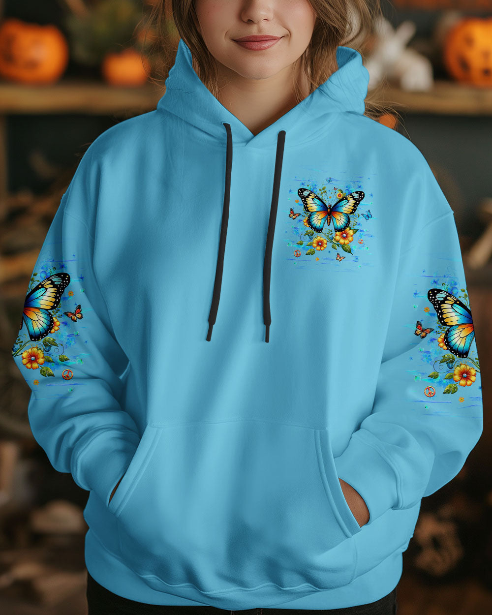 Whisper Words of Wisdom Let It Be Butterfly and Floral Graphic AOP Shirts _13_ Wt0PW