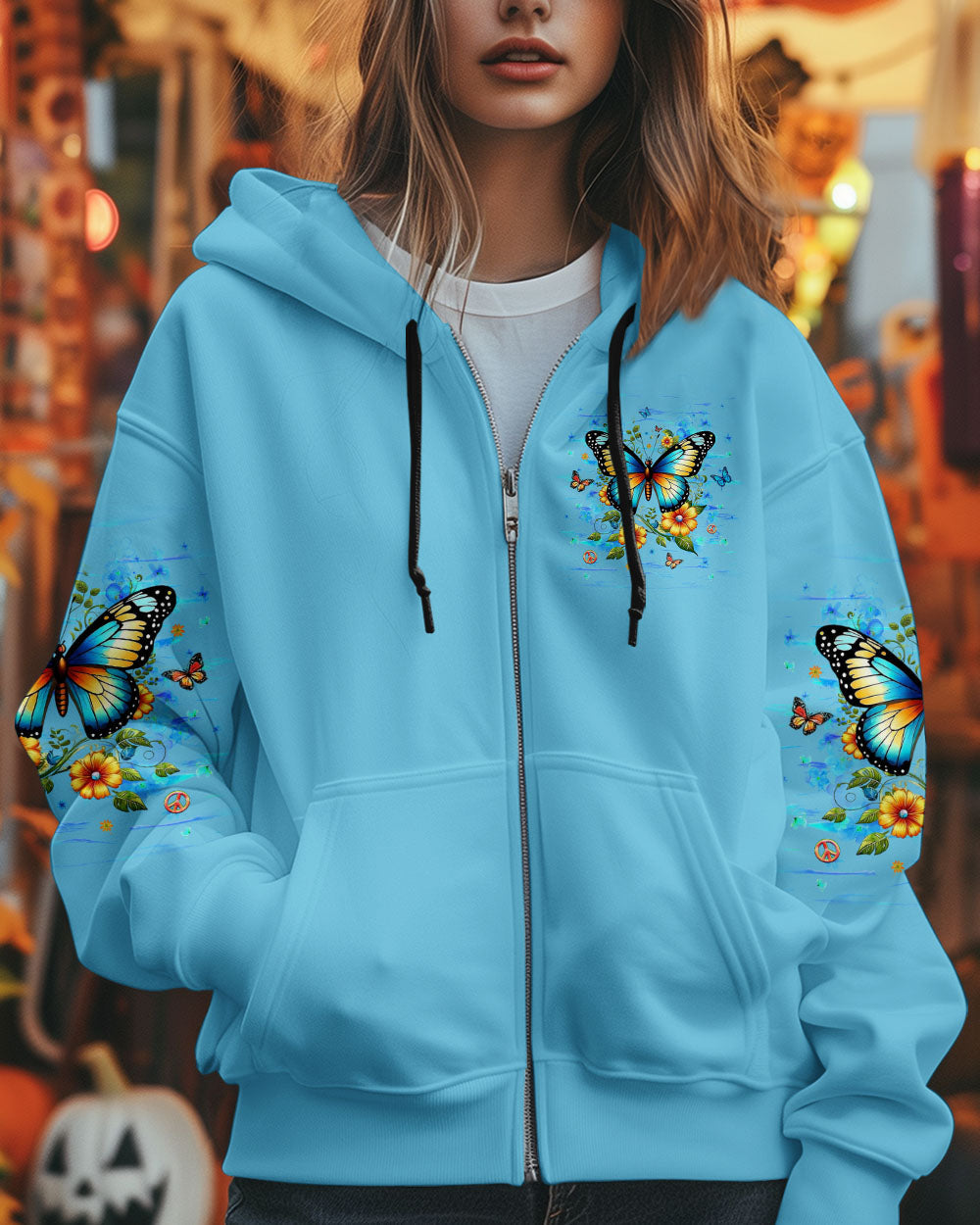 Whisper Words of Wisdom Let It Be Butterfly and Floral Graphic AOP Shirts _4_ s5lqA