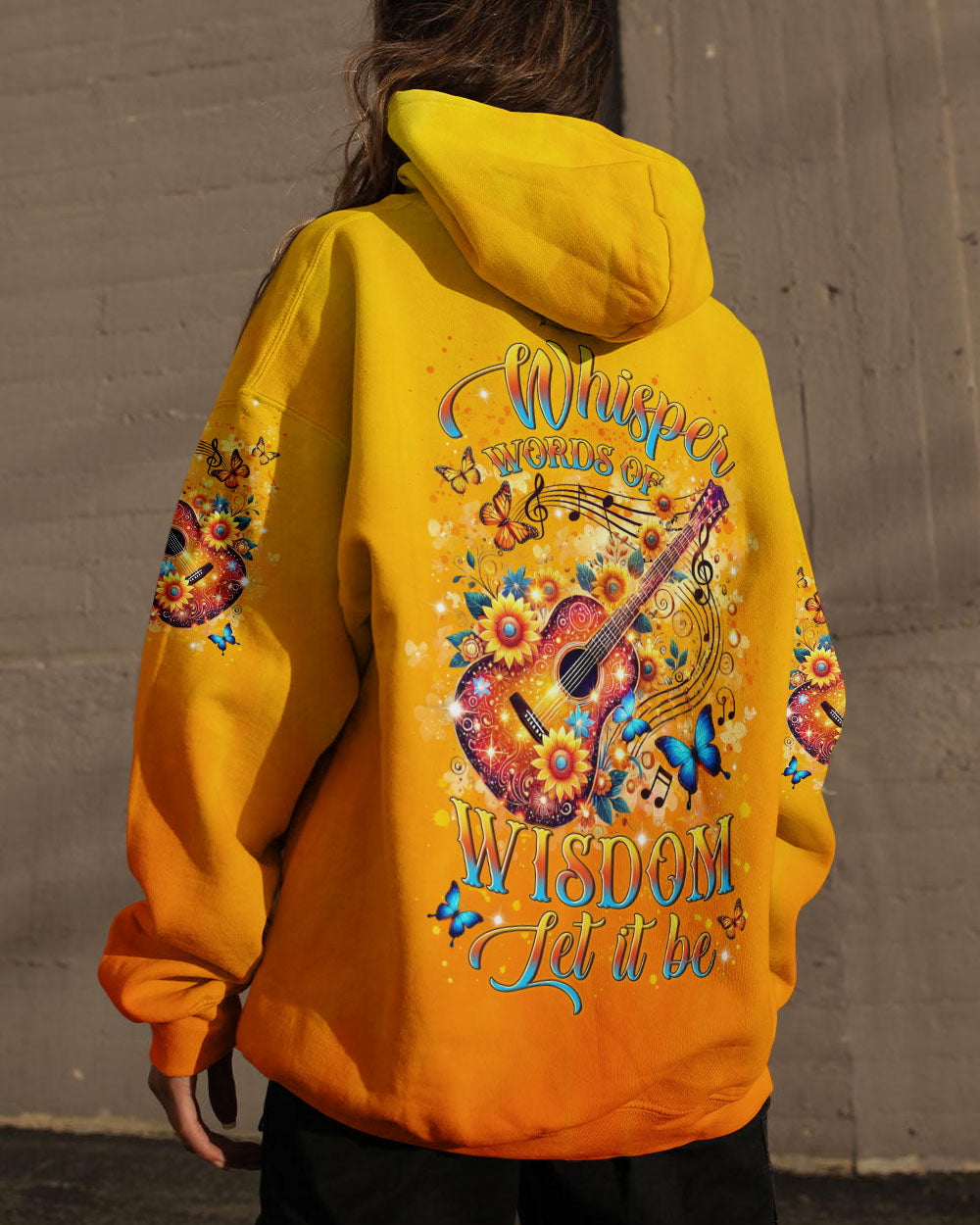 Whisper Words of Wisdom Let It Be Floral Music Guitar AOP Shirts _12_ x0yvQ