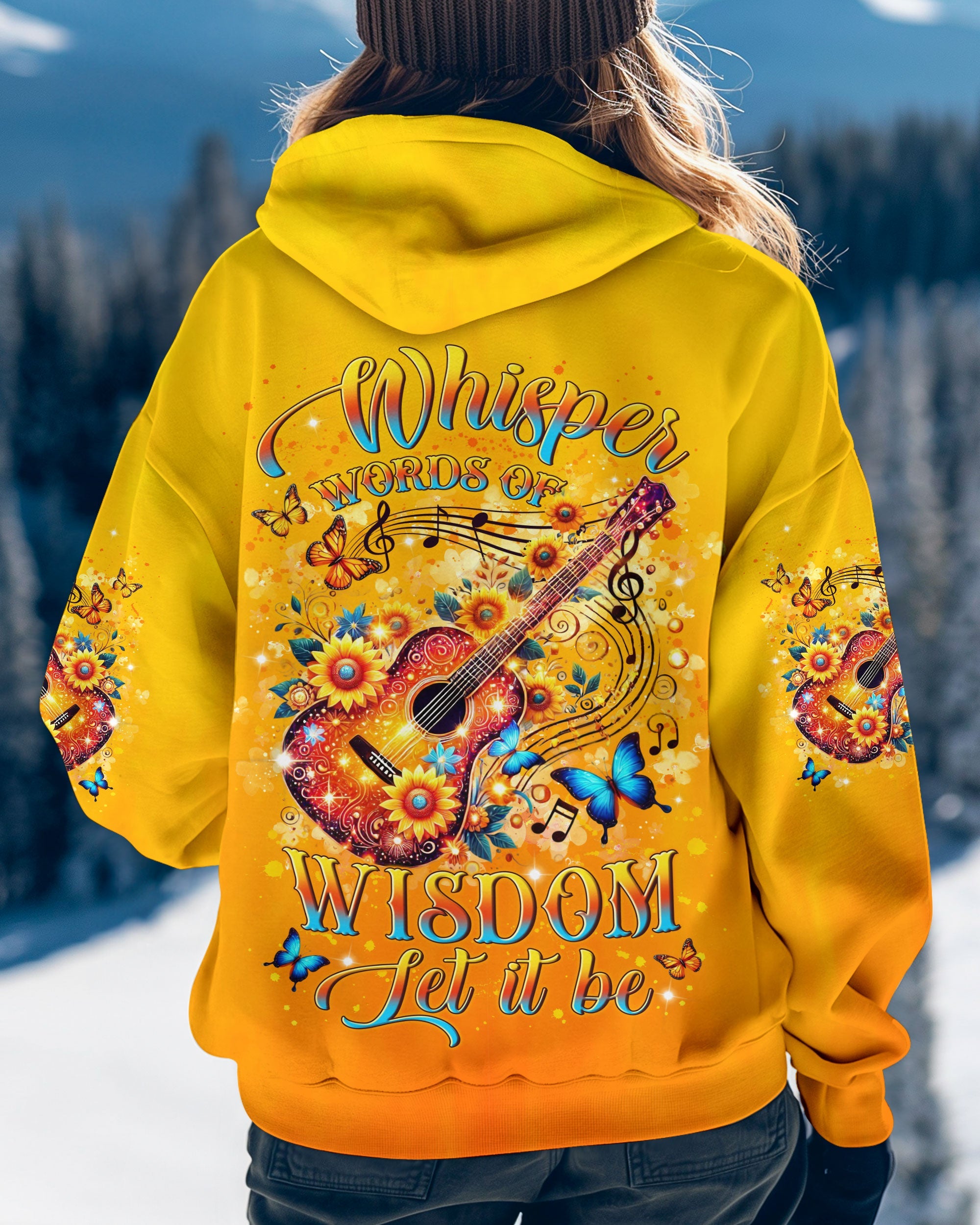 Whisper Words of Wisdom Let It Be Floral Music Guitar AOP Shirts _5_ LUpN6