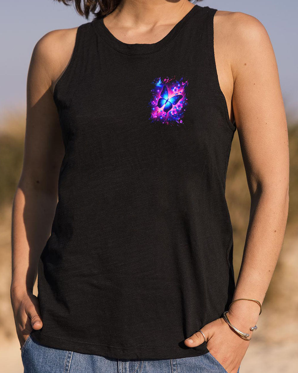 Whisper Words of Wisdom Let It Be Galaxy Butterfly Floral Design AOP Shirts _6_ fEzNu