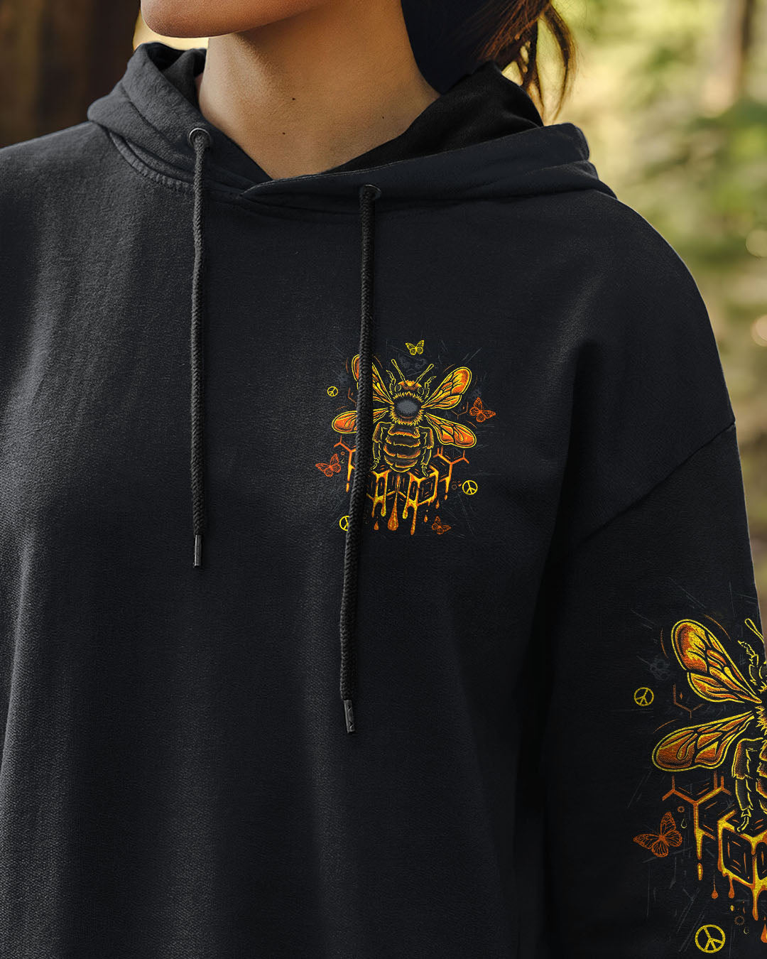 Whisper Words of Wisdom Let It Be Inspirational Bee Nature Graphic AOP Shirts _7_ Jj6vH