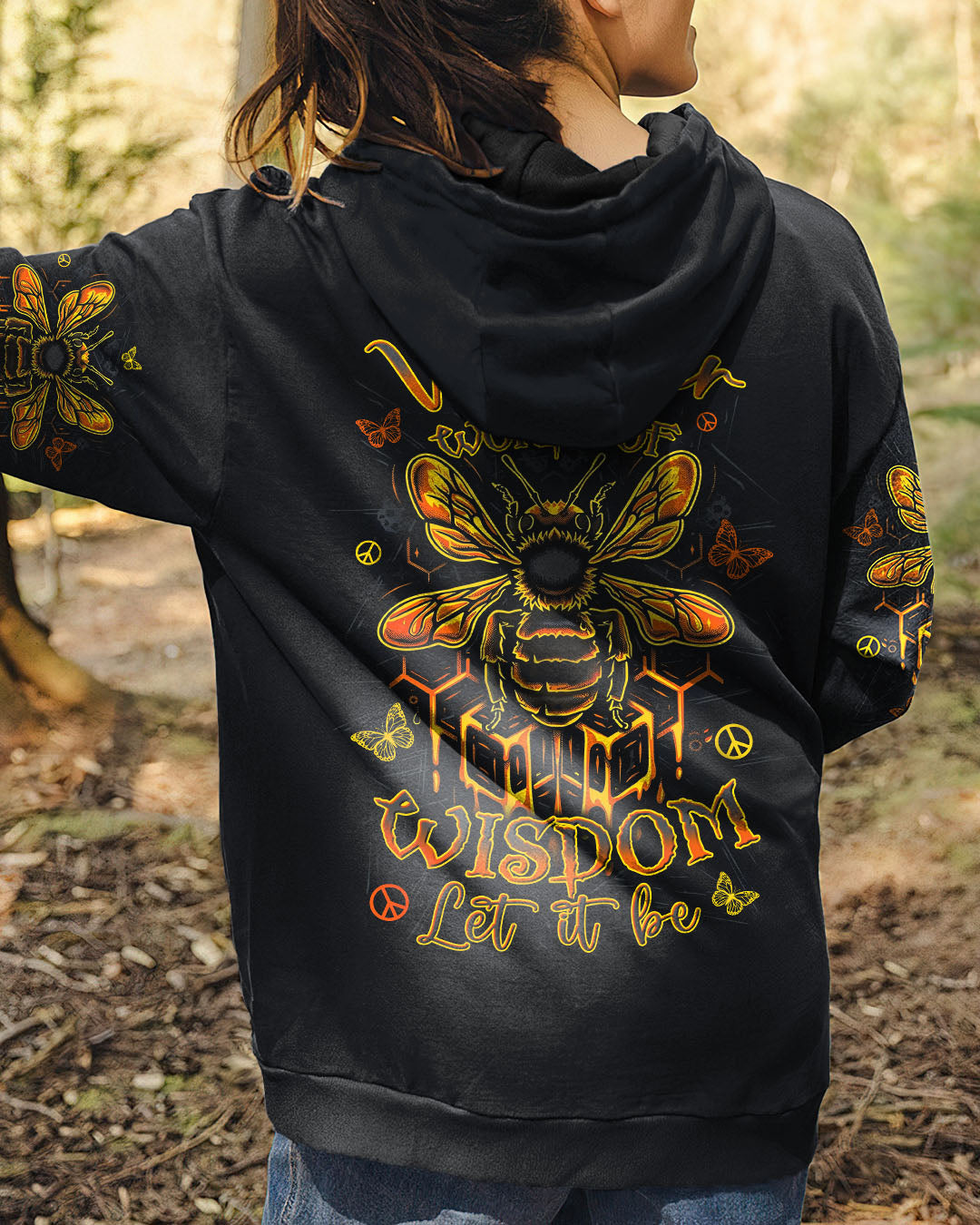 Whisper Words of Wisdom Let It Be Inspirational Bee Nature Graphic AOP Shirts _8_ BvpIl