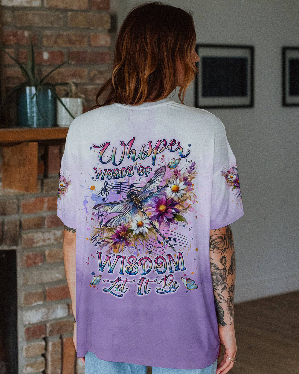 Whisper Words of Wisdom Let It Be Inspirational Music Dragonfly AOP Shirts _11_ OGMOv