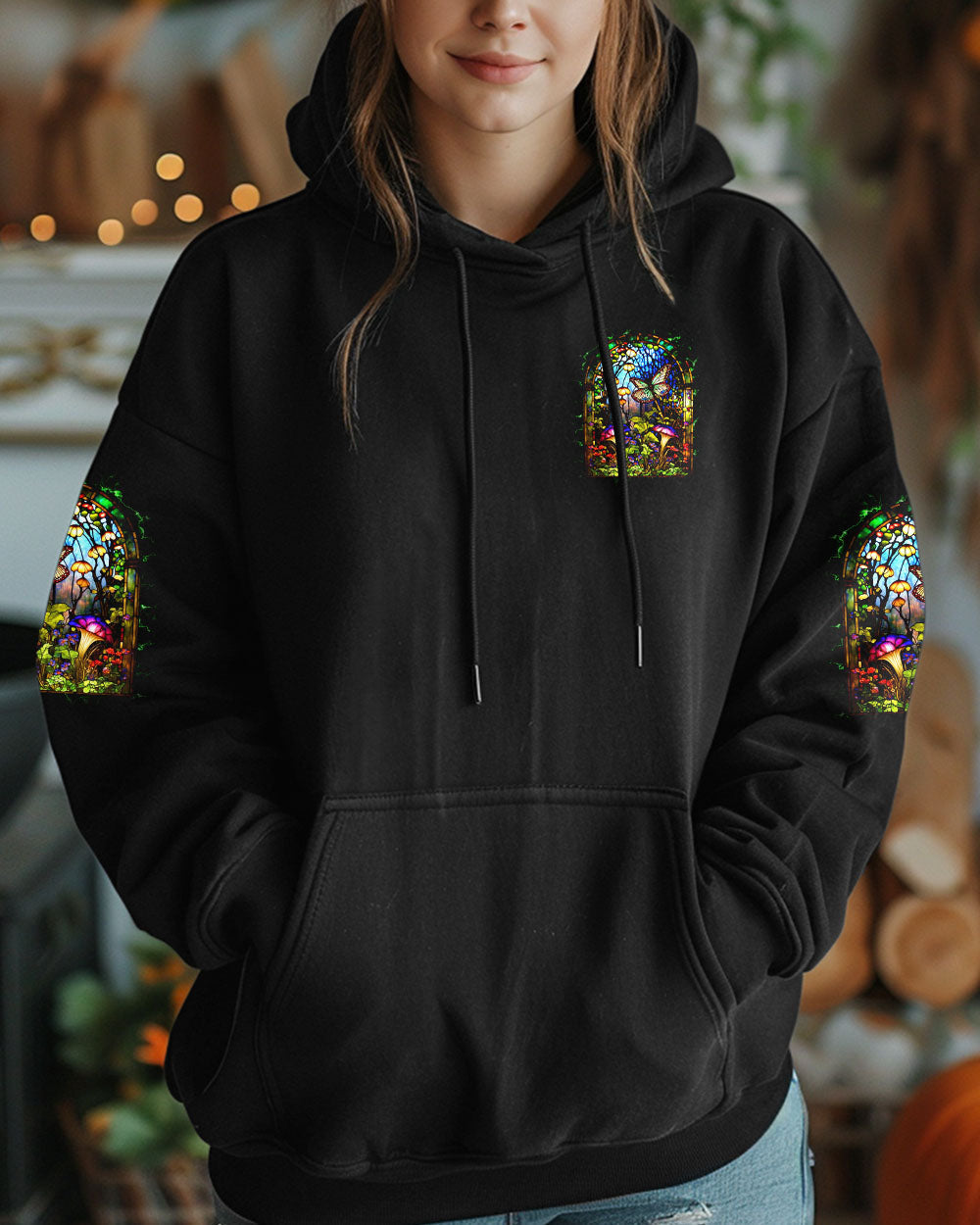 Whisper Words of Wisdom Let It Be Psychedelic Mushroom Butterfly AOP Shirts _13_ eI53E