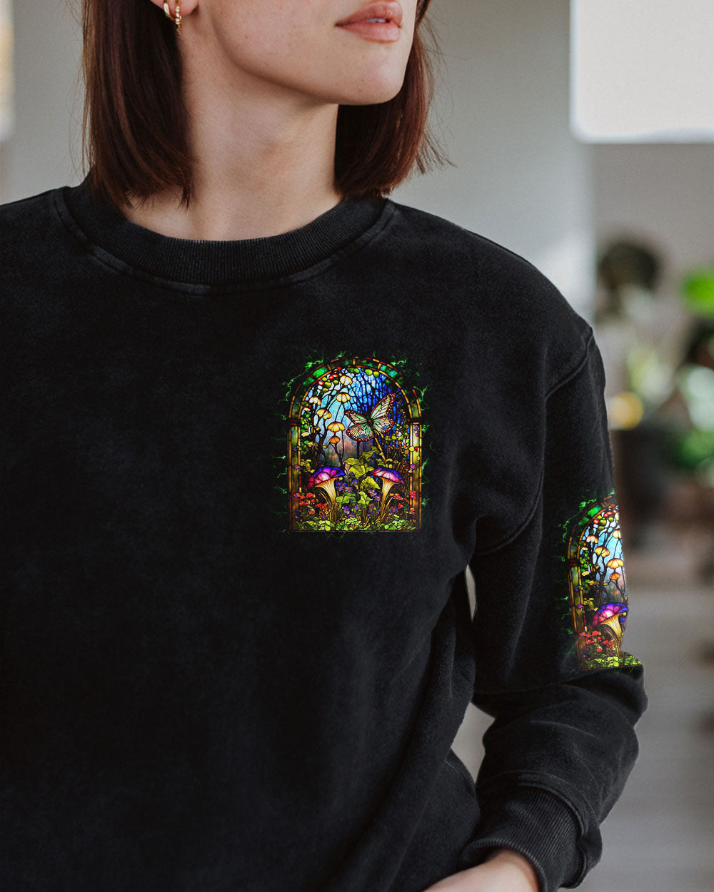 Whisper Words of Wisdom Let It Be Psychedelic Mushroom Butterfly AOP Shirts _2_ Bg3cd