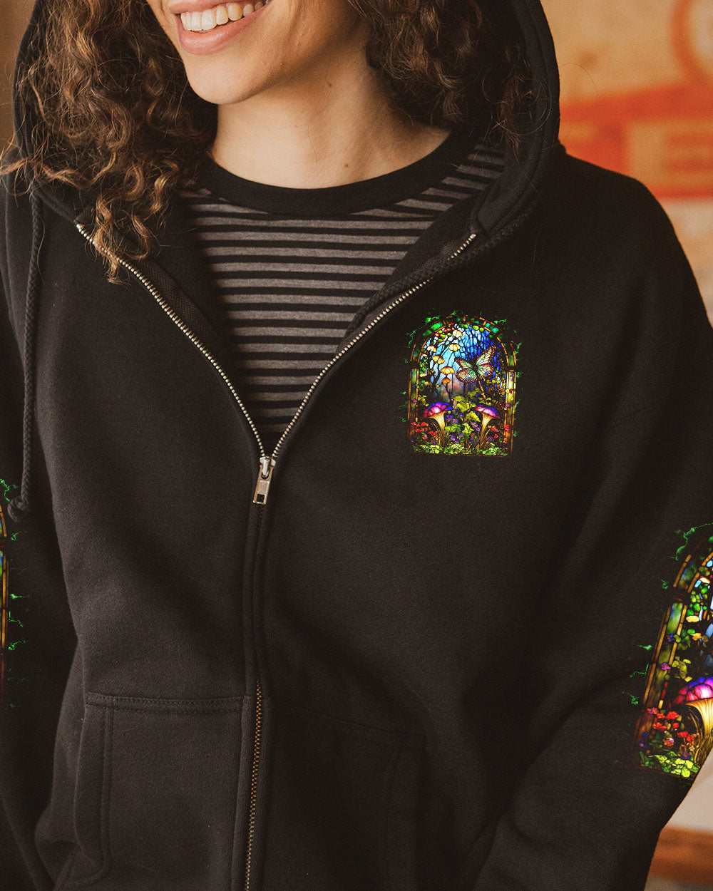 Whisper Words of Wisdom Let It Be Psychedelic Mushroom Butterfly AOP Shirts _4_ 3SzV1