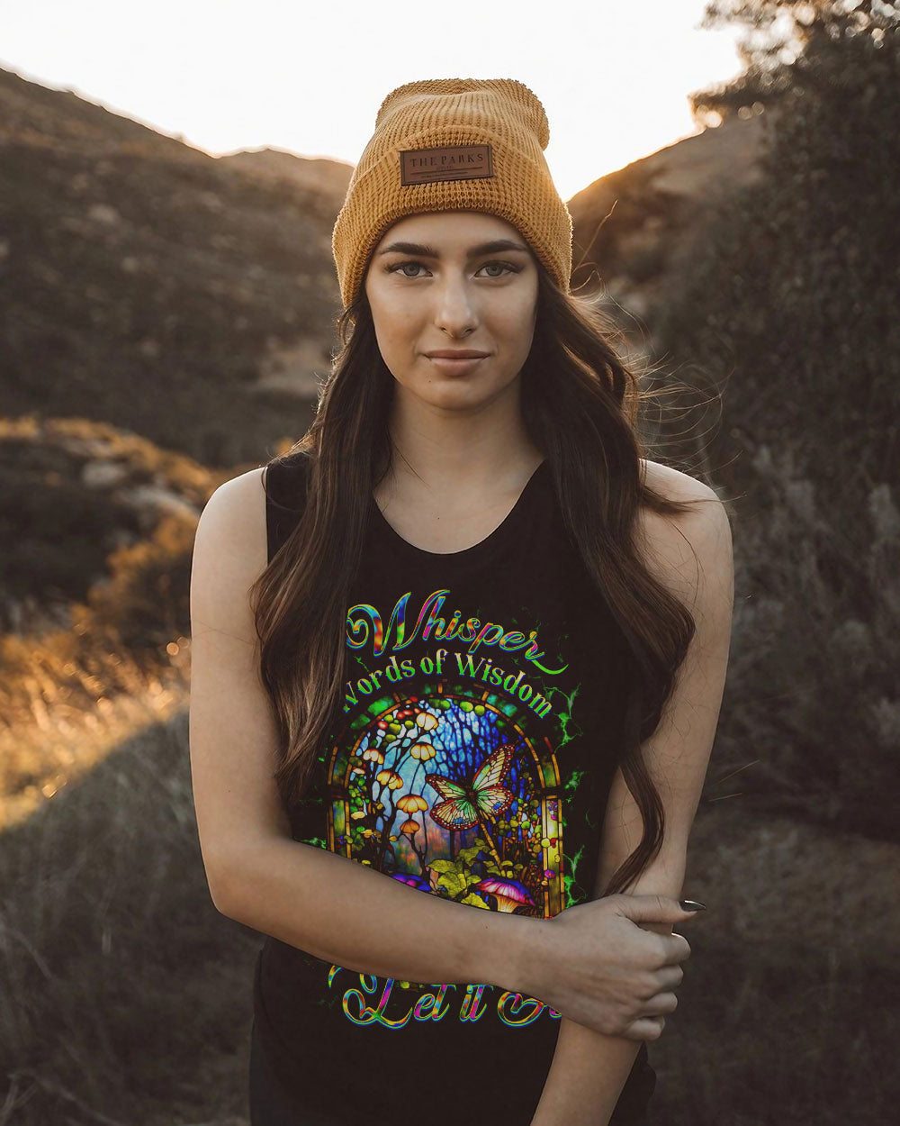 Whisper Words of Wisdom Let It Be Psychedelic Mushroom Butterfly AOP Shirts _5_ QO7tP