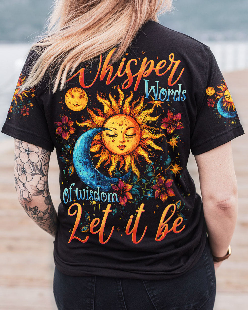 Whisper Words of Wisdom Let It Be Sun and Moon Boho Celestial AOP Shirts _10_ NSKrn