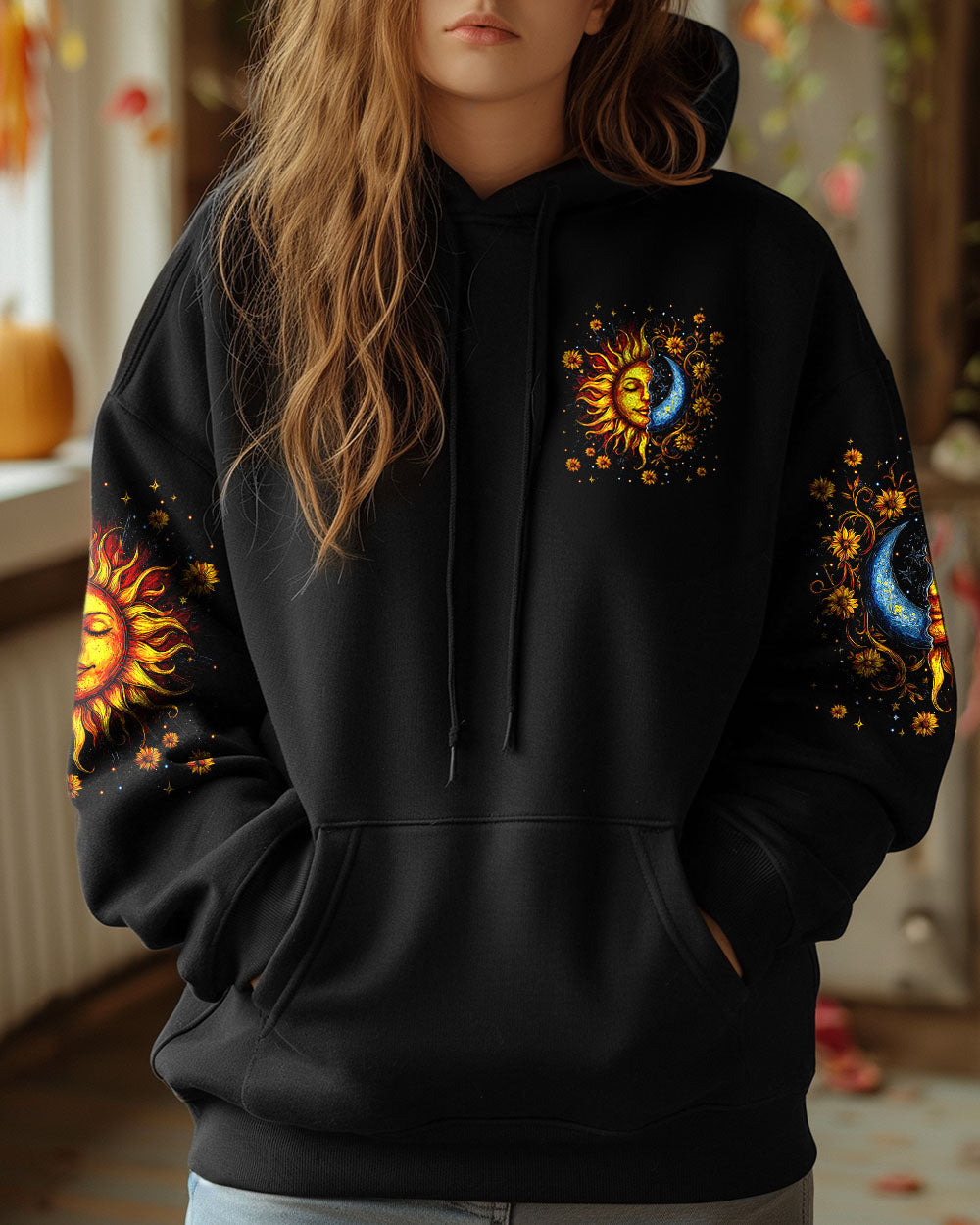 Whisper Words of Wisdom Let It Be Sun and Moon Hippie Boho AOP Shirts _4_ zSd19