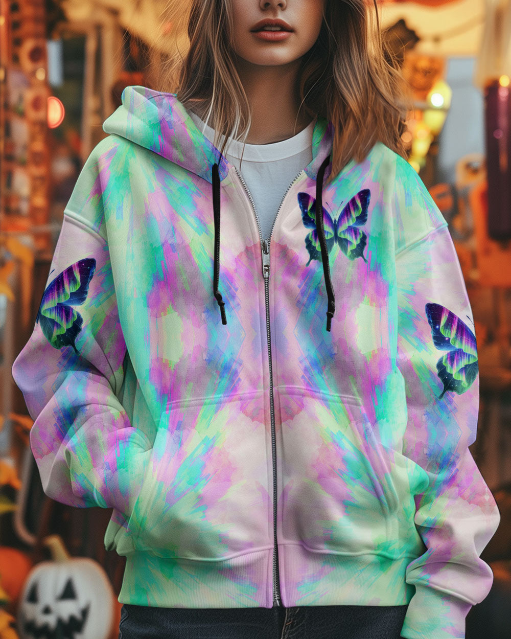 Whisper Words of Wisdom Let It Be Tie Dye Butterfly Peaceful AOP Shirts _4_ VBDjW