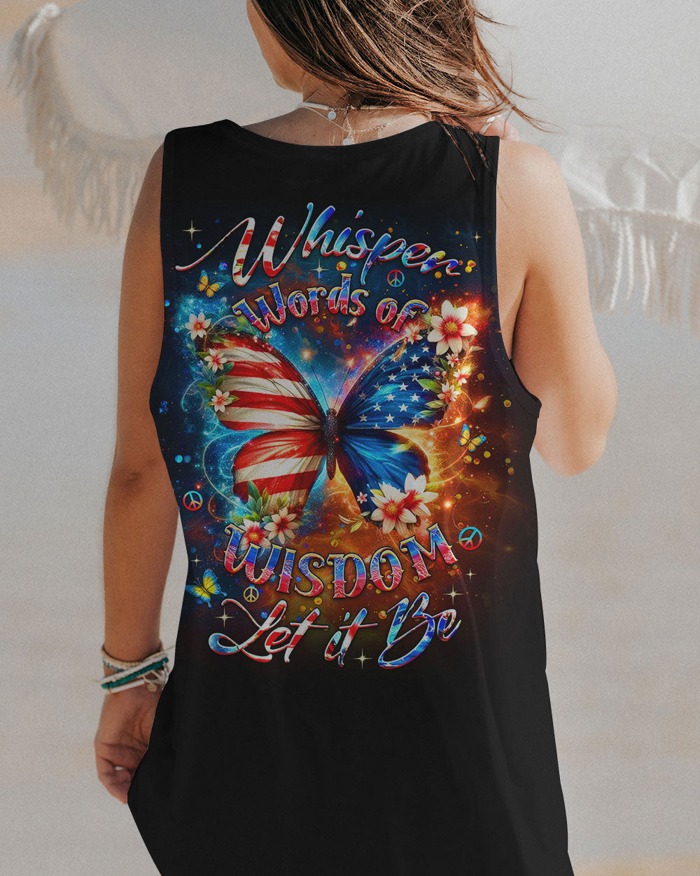 Whisper Words of Wisdom Let It Be USA Flag Butterfly Patriotic AOP Shirts _14_ 7Emza