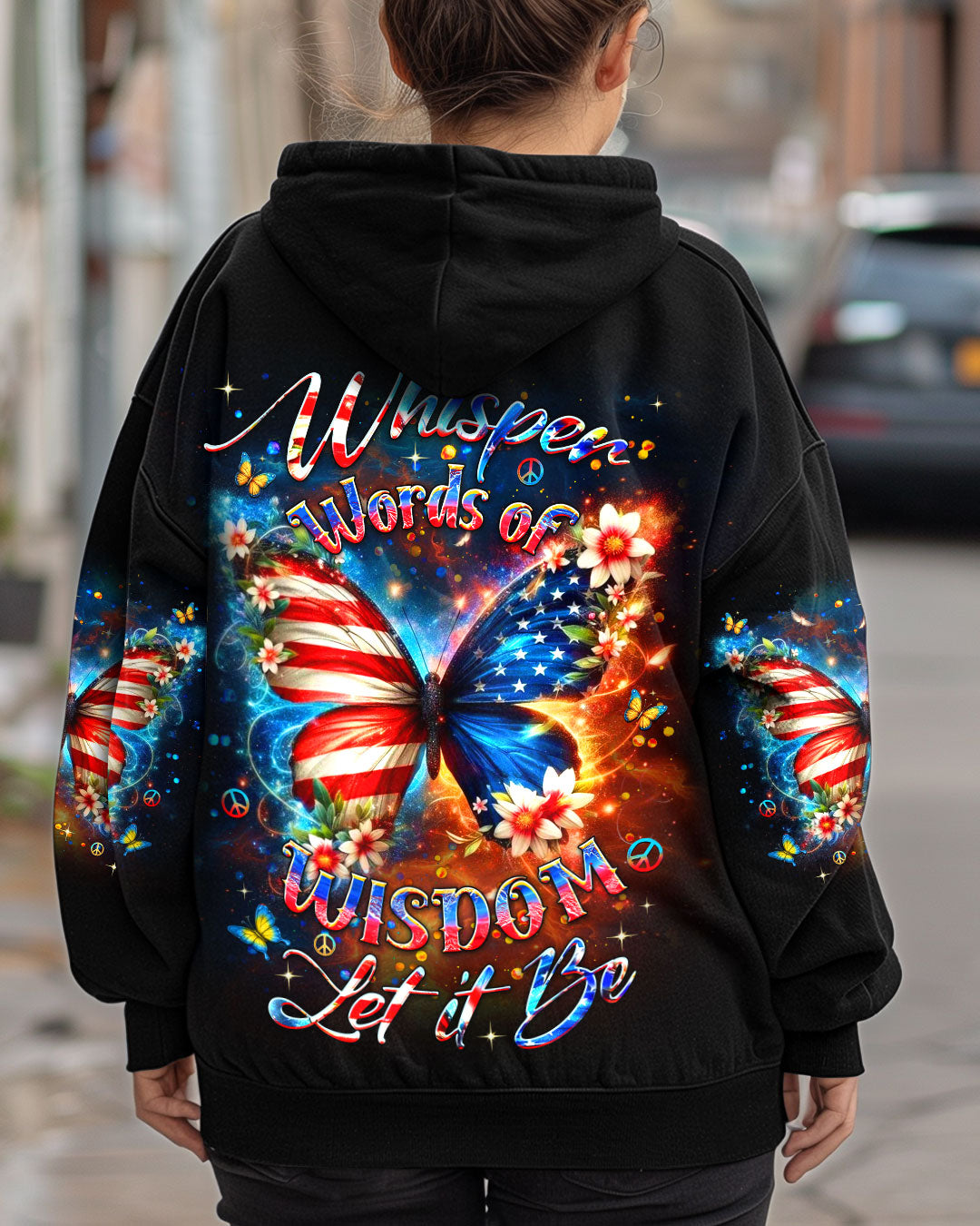 Whisper Words of Wisdom Let It Be USA Flag Butterfly Patriotic AOP Shirts _8_ 5hm4y