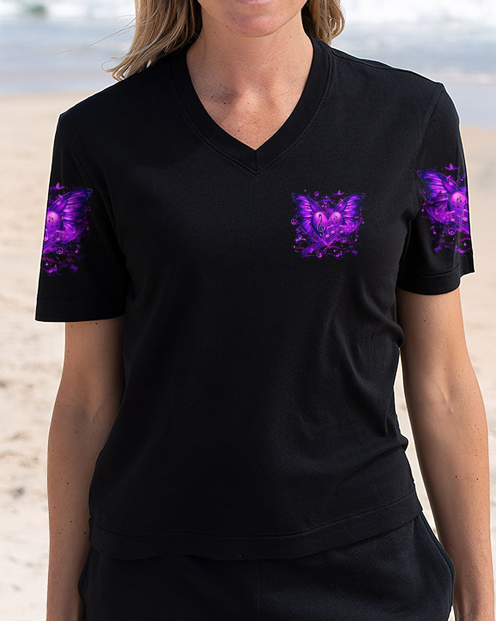 Whisper Words of Wisdom Let it Be Purple Butterfly Music Heart AOP Shirts _11_ 3VVeR