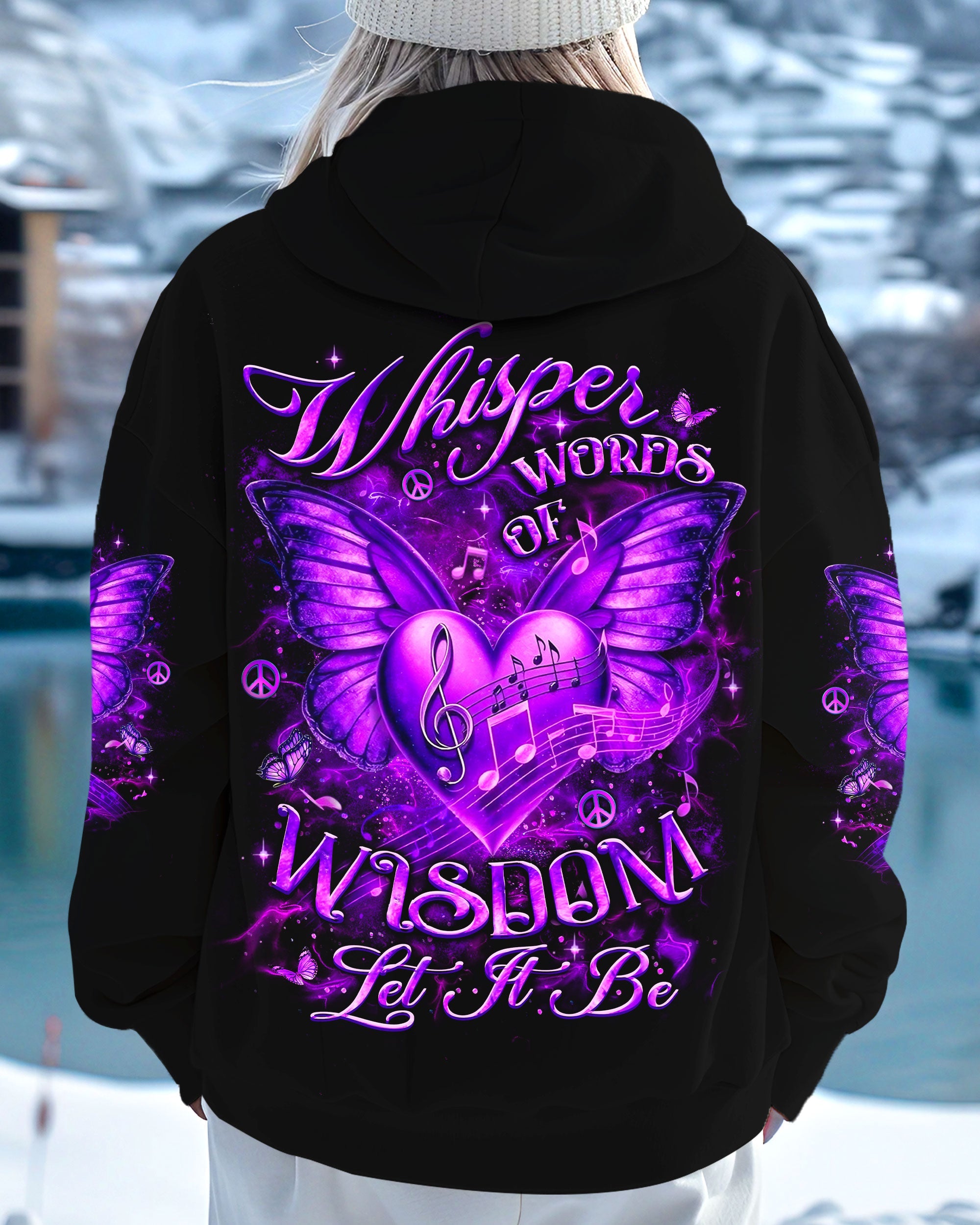 Whisper Words of Wisdom Let it Be Purple Butterfly Music Heart AOP Shirts _1_ gf0MV