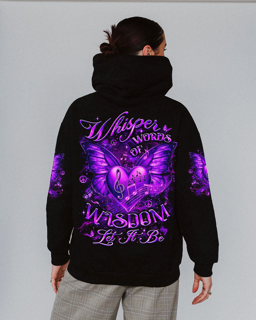 Whisper Words of Wisdom Let it Be Purple Butterfly Music Heart AOP Shirts _8_ Fo8m6
