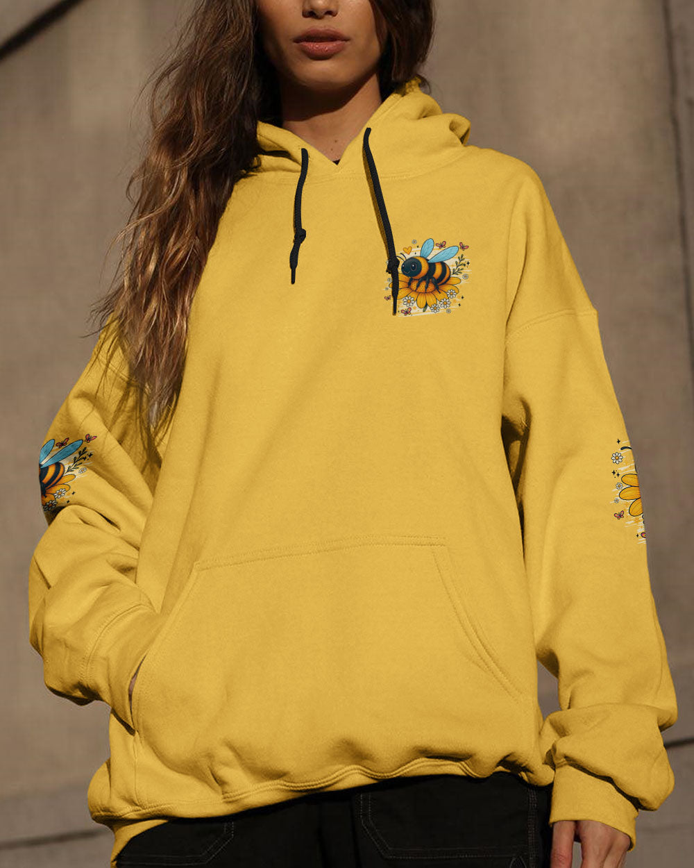 Whisper Words of Wisdom Let it Bee Sunflowers and Bees Design AOP Shirts _12_ ssFw1