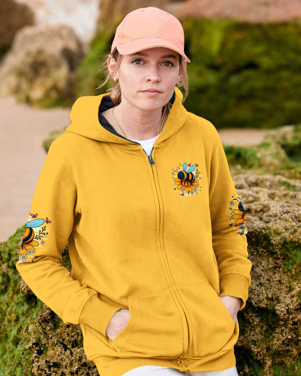 Whisper Words of Wisdom Let it Bee Sunflowers and Bees Design AOP Shirts _6_ g0MpH