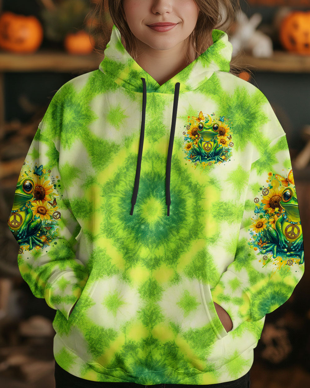 Wild Spirit Sweet Soul Hippie Frog Sunflower Tie Dye AOP Shirts _12_ sutFM