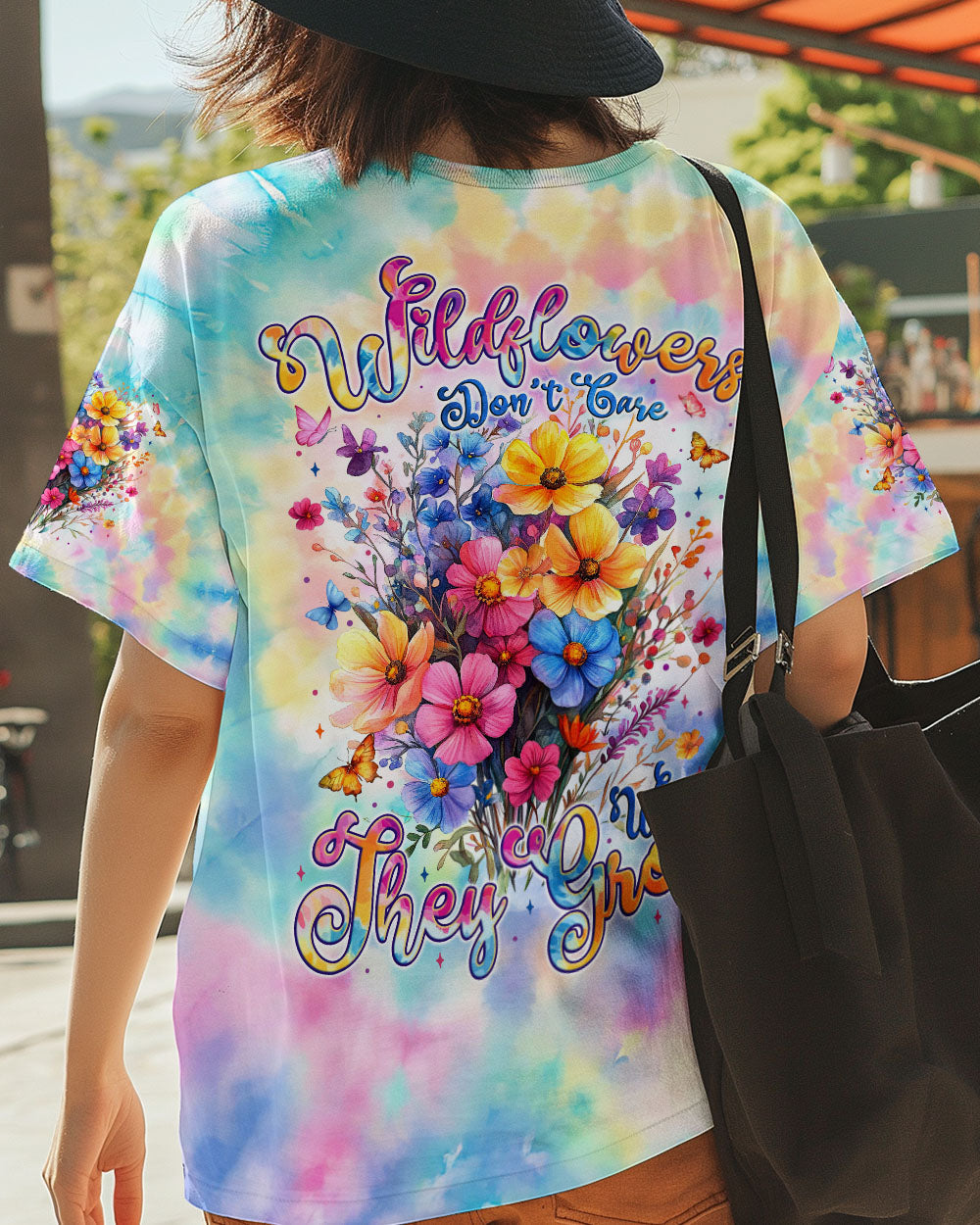 Wildflowers Dont Care Where They Grow Colorful Floral Tie Dye Pullover for Women AOP Shirts _12_ gCKN4