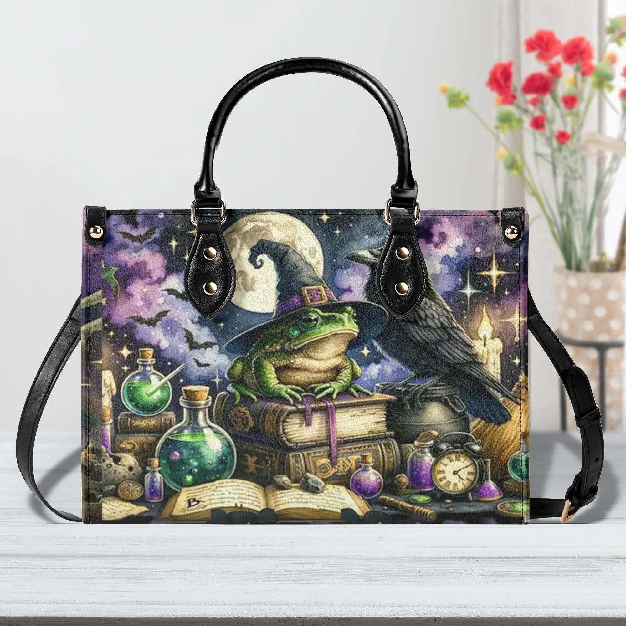 Witch Frog Halloween Magic Gothic Leather Bag _1_ mnqhZ
