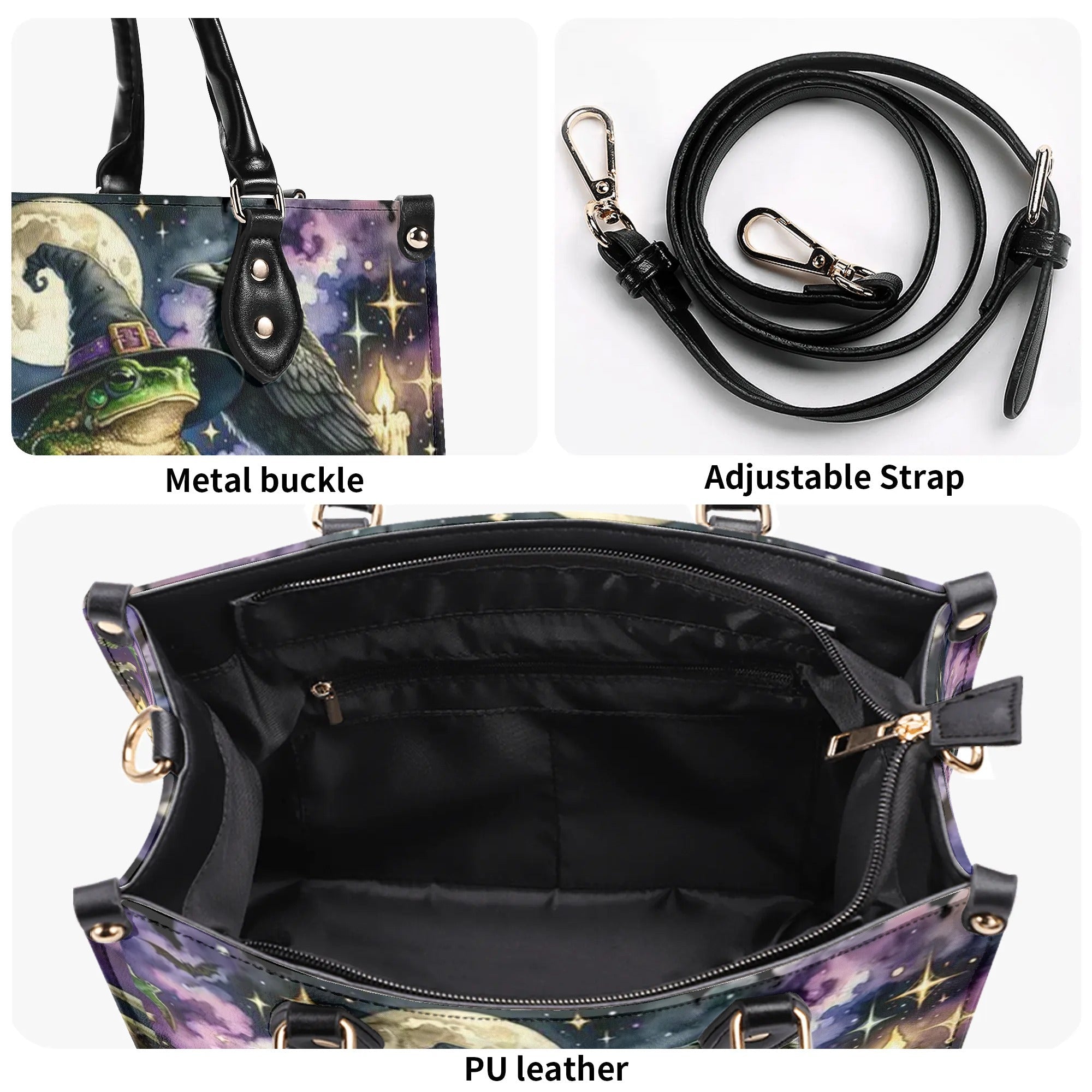 Witch Frog Halloween Magic Gothic Leather Bag _6_ tBFOH