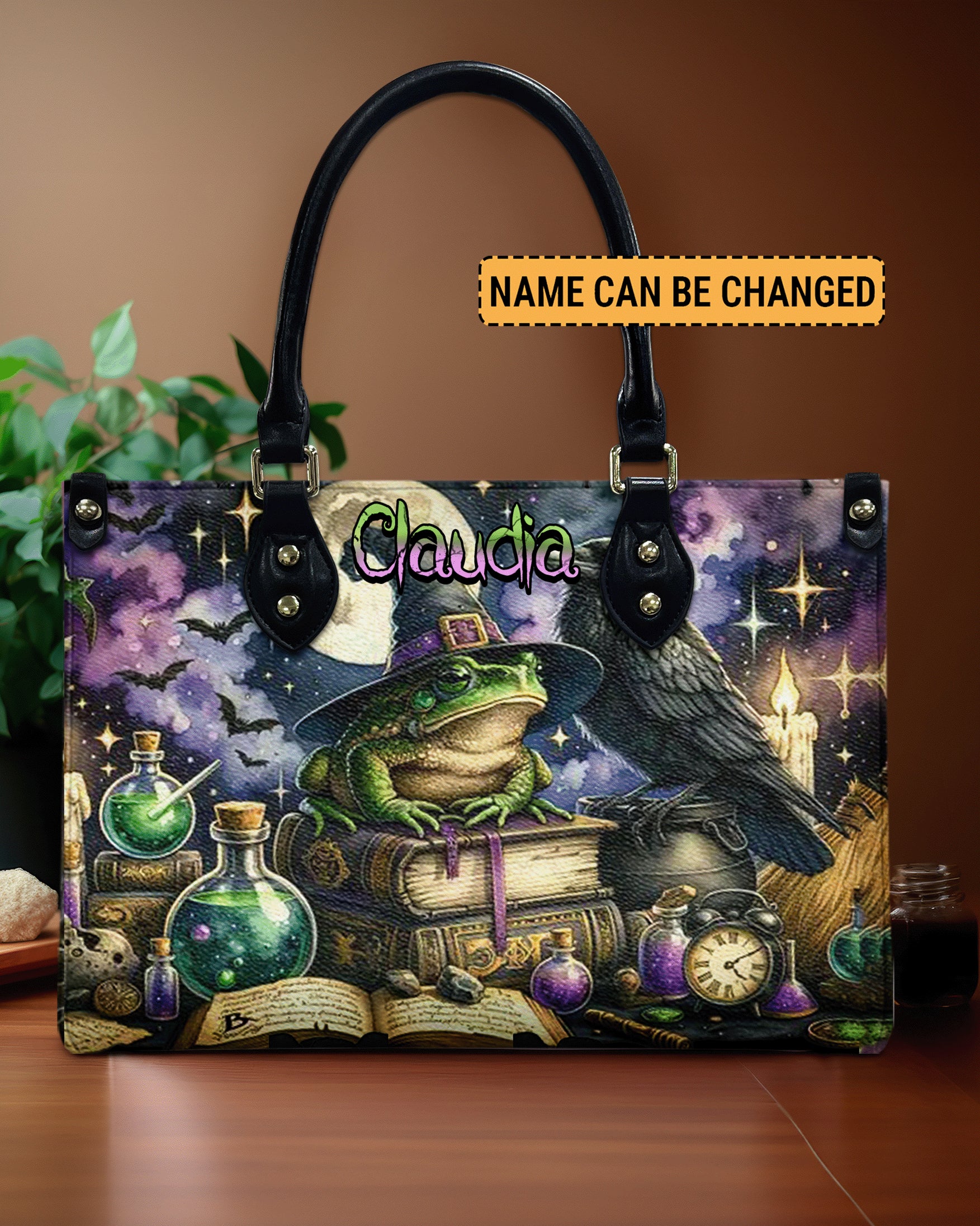 Witch Frog Halloween Magic Gothic Leather Bag _8_ jl8FZ