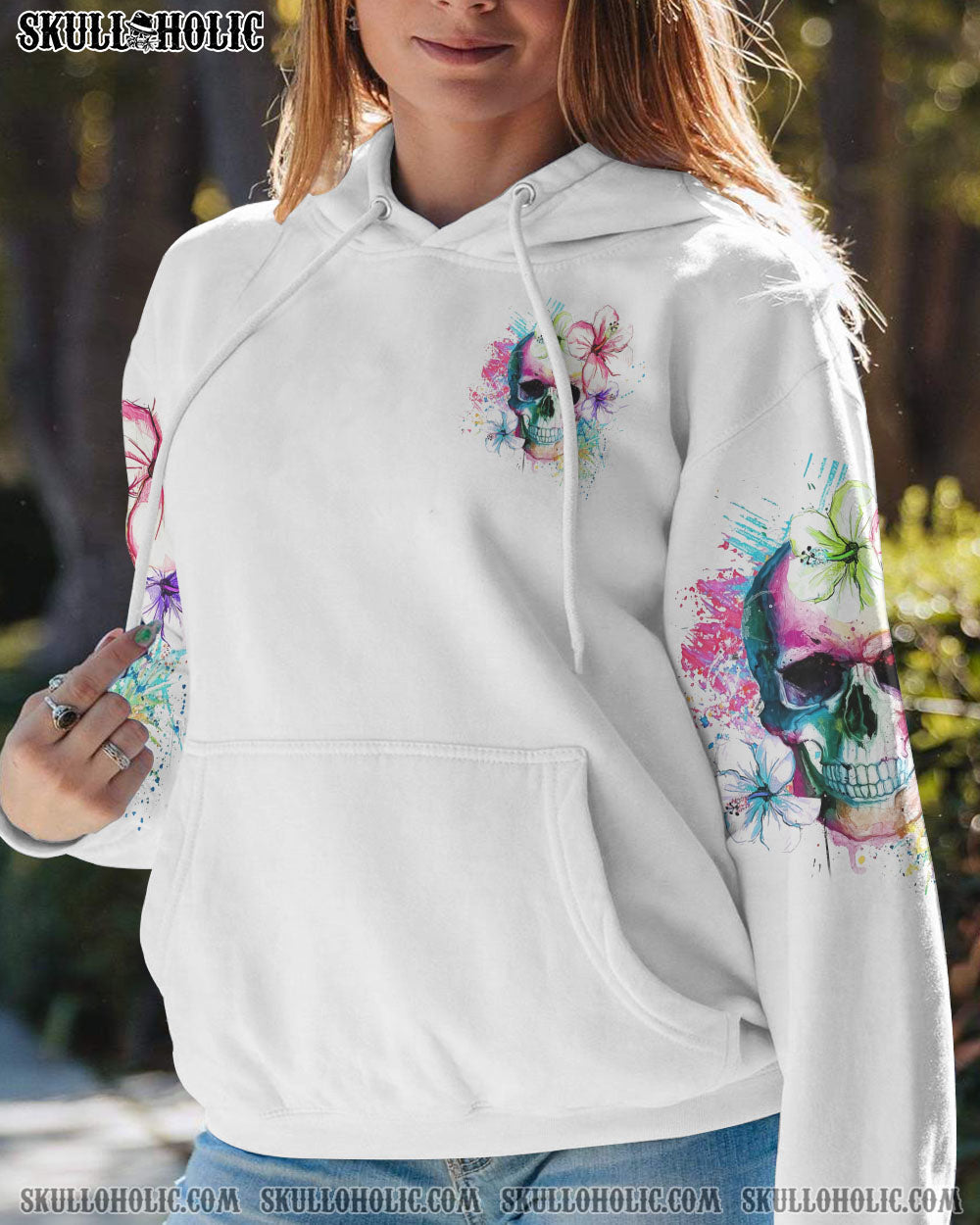 Yes I_E2_80_99m a Bitch But Not Yours Skull Floral Watercolor Graphic Tee for Women AOP Shirts _2_ bT7OE