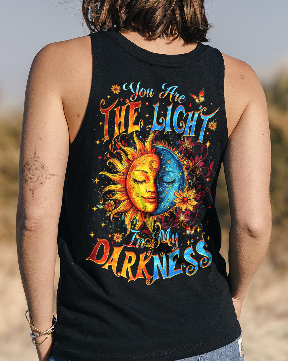 You Are the Light in My Darkness Sun and Moon Inspirational Graphic AOP Shirts _11_ 5lIlr